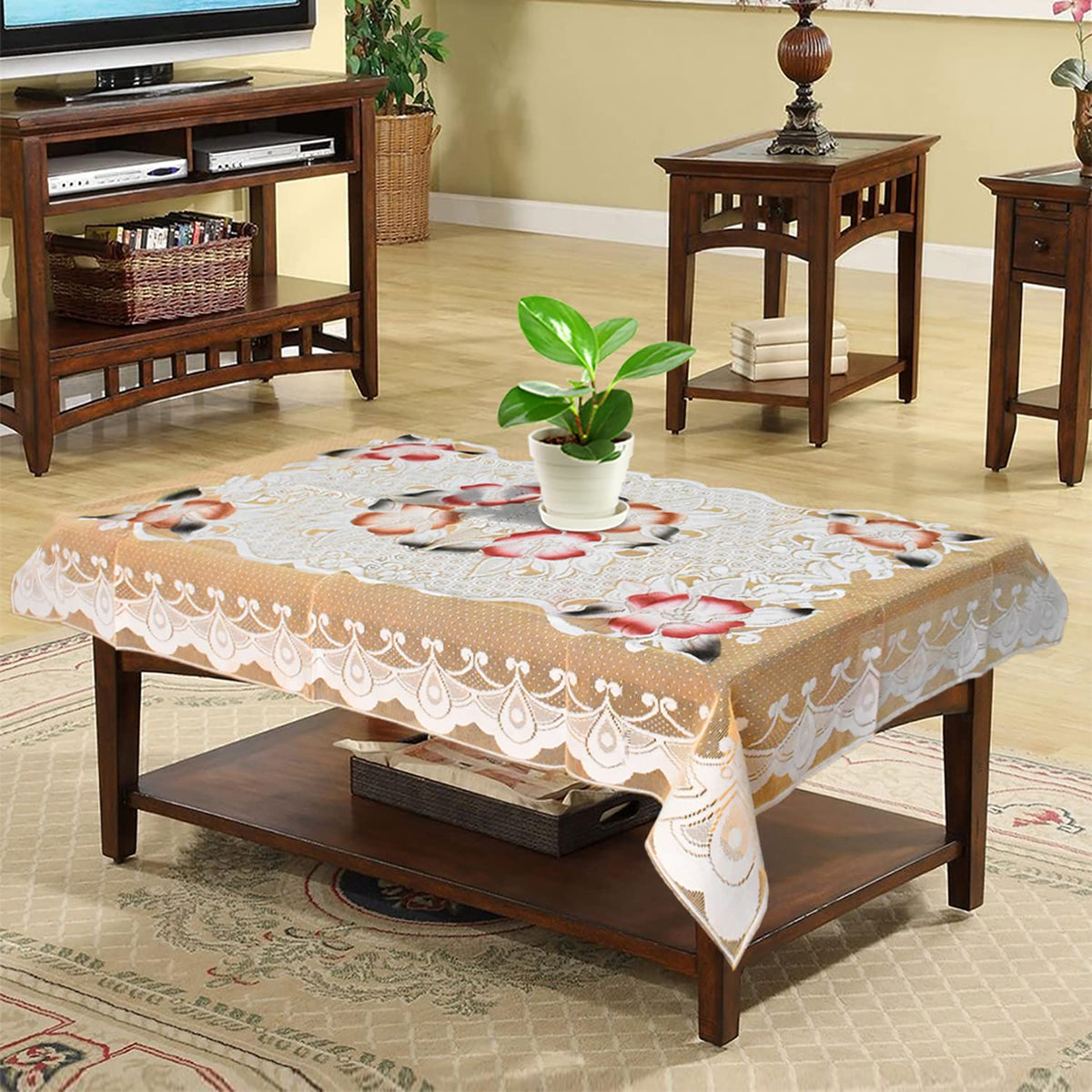 Kuber Industries table cover - elegant dining arrangement