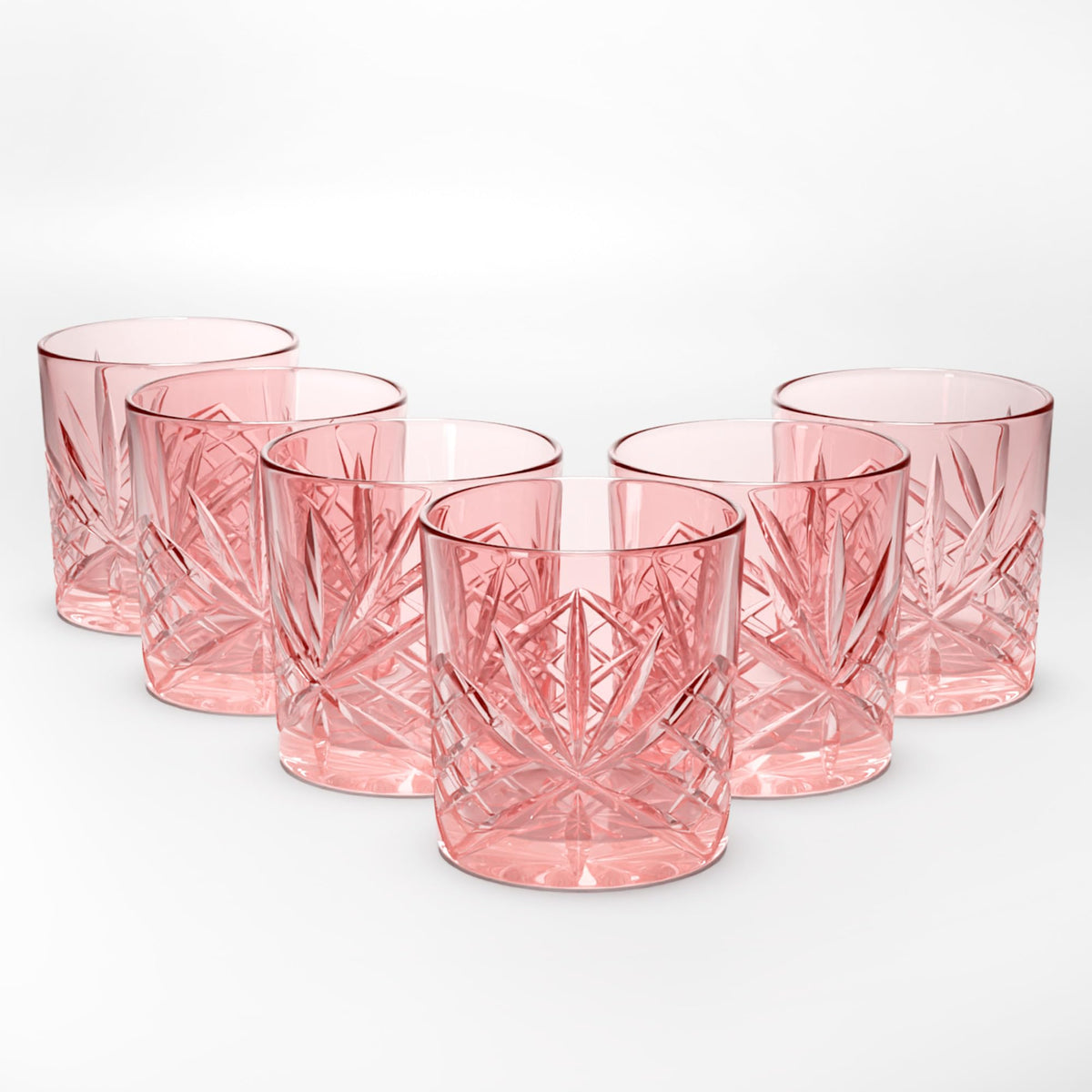 Anko Australia Crystal Whiskey Glasses Set of 6 | 300ml | Glass Set for Drinking Water, Juice, Cocktails | Dishwasher Safe, Bar Accessories for Home, Restaurants | Suitable for All Occassions