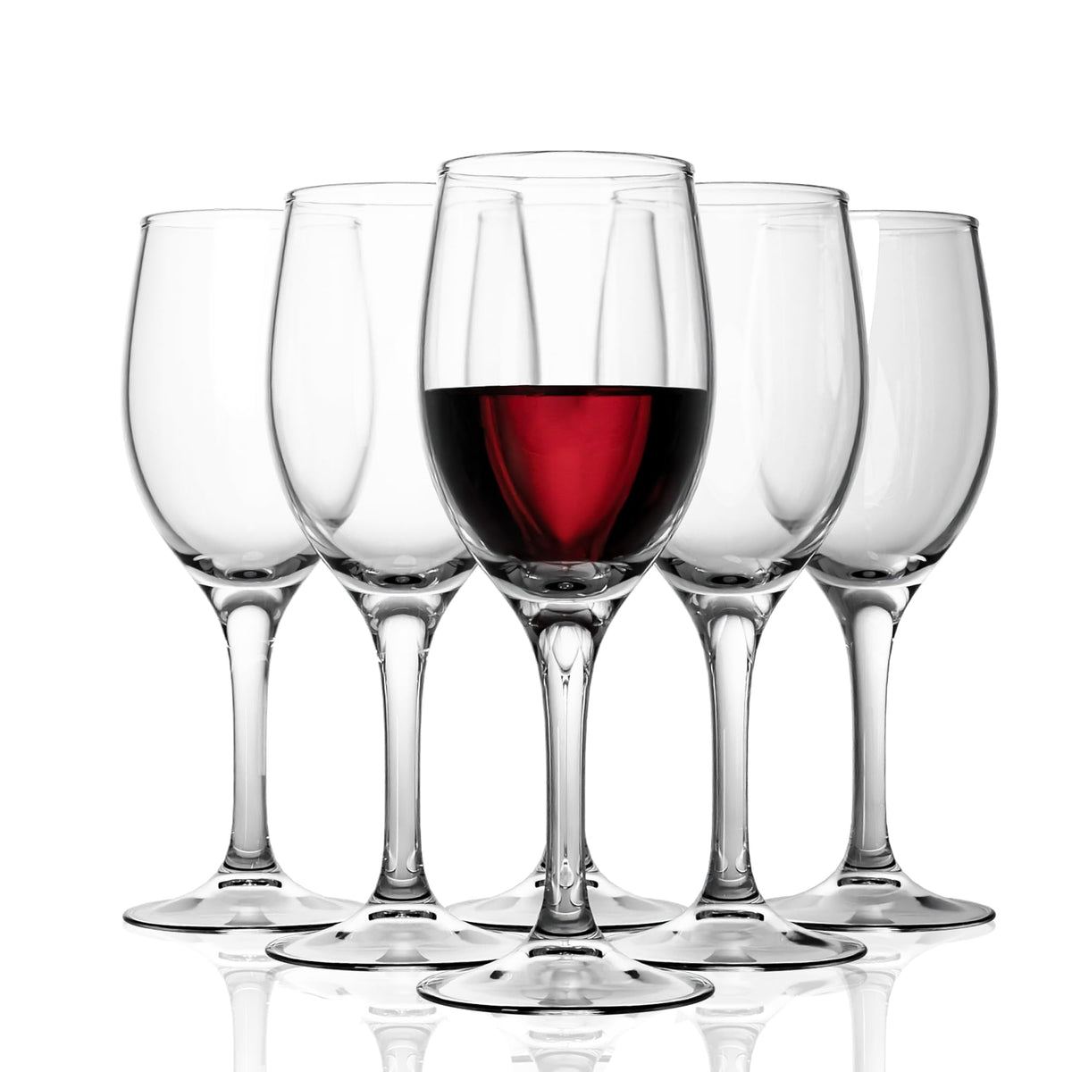 Anko Australia Wine Glasses Set of 6 | 250ml | Dishwasher Safe Wine Glass Set for All Occassions | Bar Accessories for Home, Restaurants, Parties | Ideal Gifting Set | 100% Lead & Cadmium Free