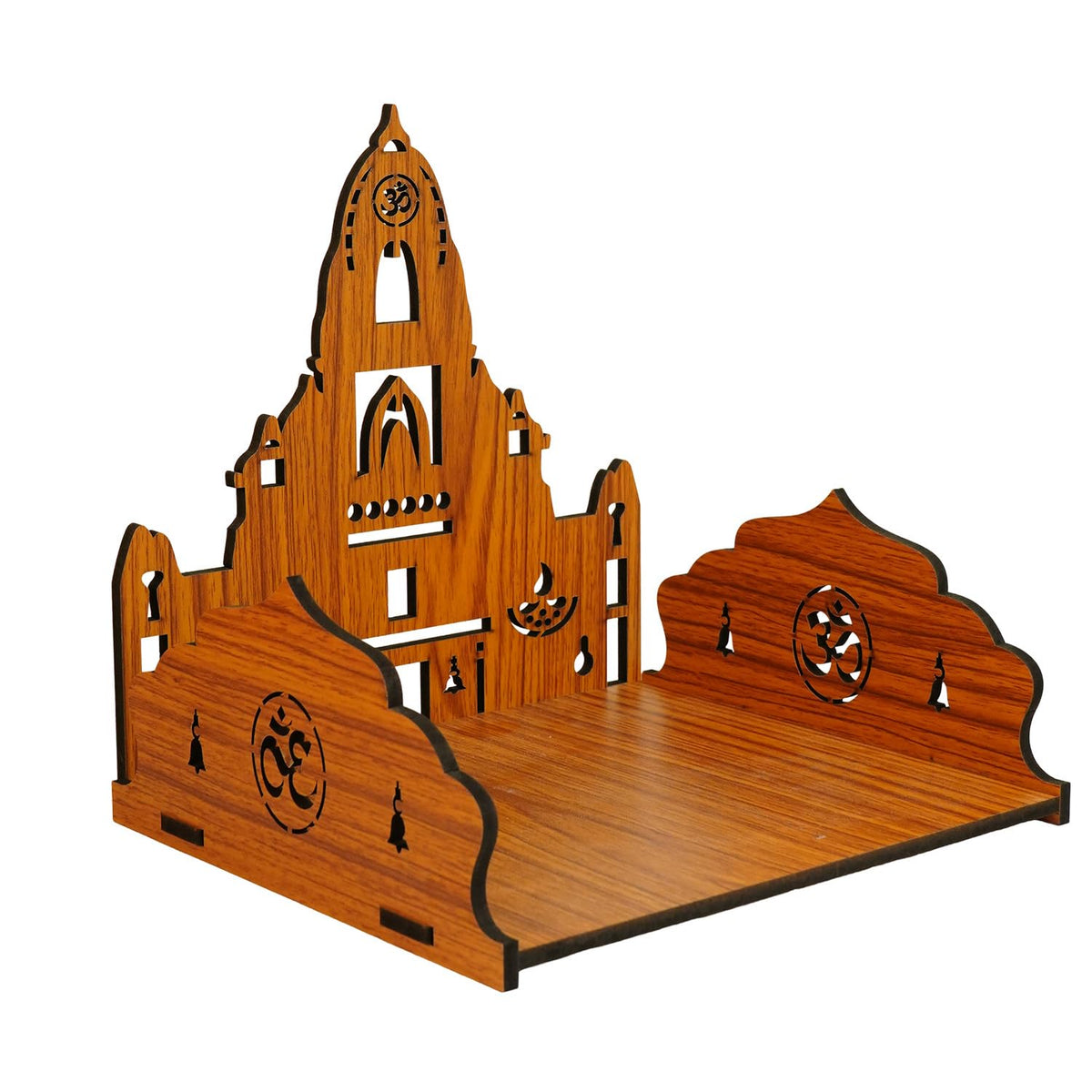 Ekhasa Kashi Vishwanath Inspired Wooden Pooja Mandir for Home Wall Mounted | Wooden God Temple for Home | Pooja Stand for Home | Puja Mandir for Home | Pooja Unit for Home | Temple for Office