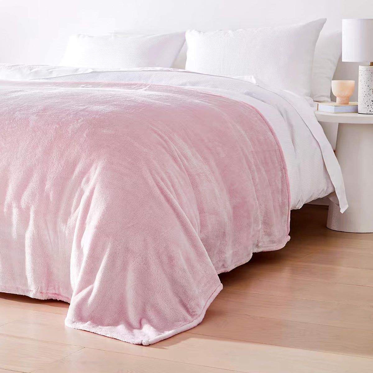 Anko Premium Plush Single Bed Blanket|Lightweight & Cozy Blanket for Adults, Kids,Toddler|Durable for All Season| Super Soft Blanket for Bed, Sofa, Couch, Travel| 1.52m (L) x 2.03m (W)| Pink