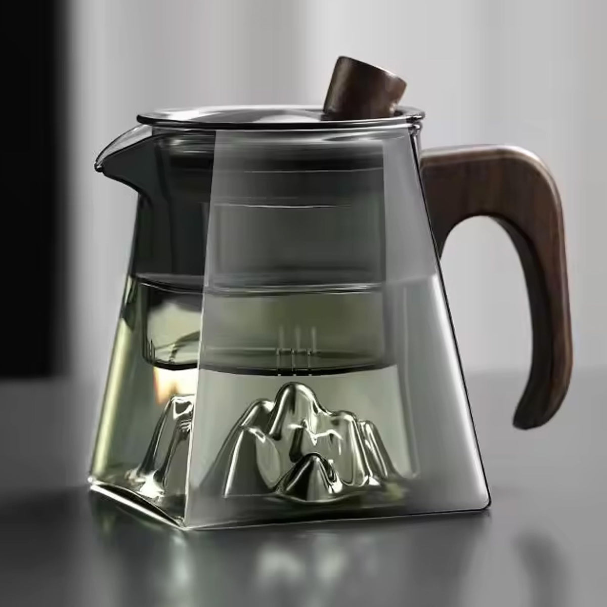 UMAI Borosilicate Glass Tea Pot (500ml)| Glass Kettle For Gas Stove | Stovetop Safe with Removable Glass Infuser Bamboo Handle & Lid | Tea Kettle Glass | Teapot | Tea Maker Kettle | Tea Infuser Kettle