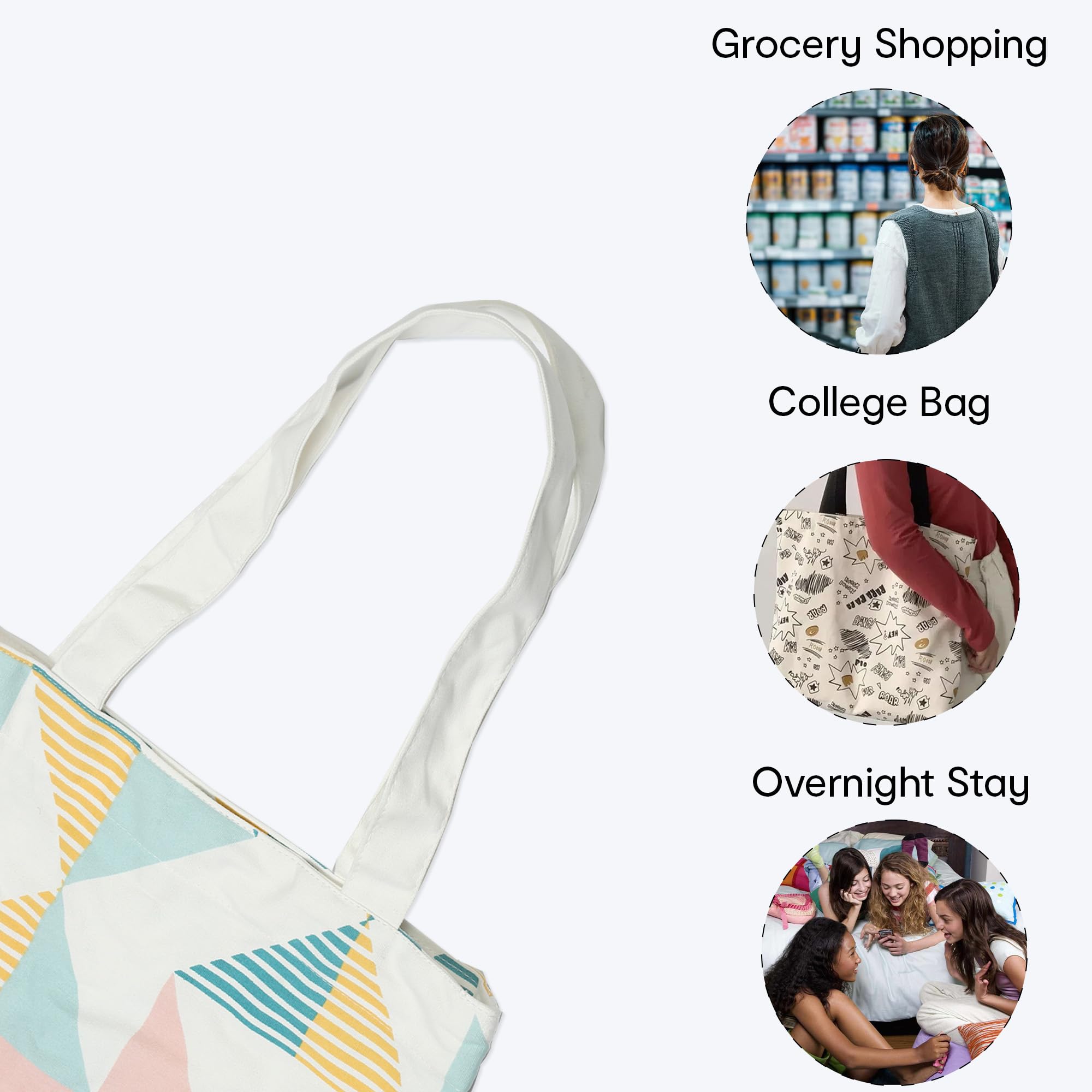 Anko cotton tote bag - overnight stay convenience