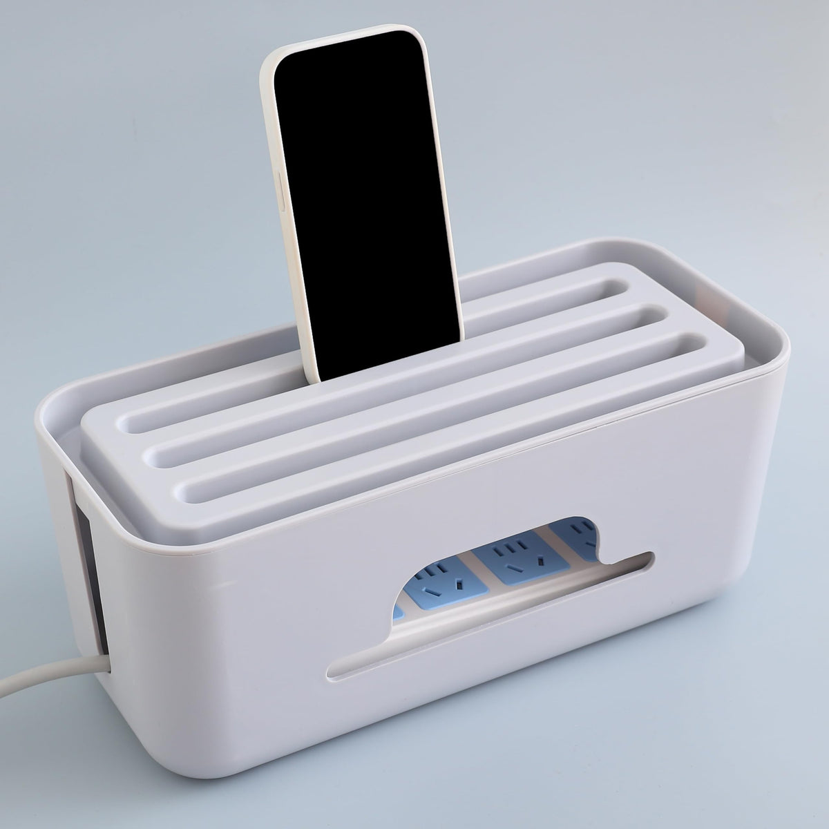 Kuber Indudtries Cable Management Box for Home and Office Use | 714 Grey