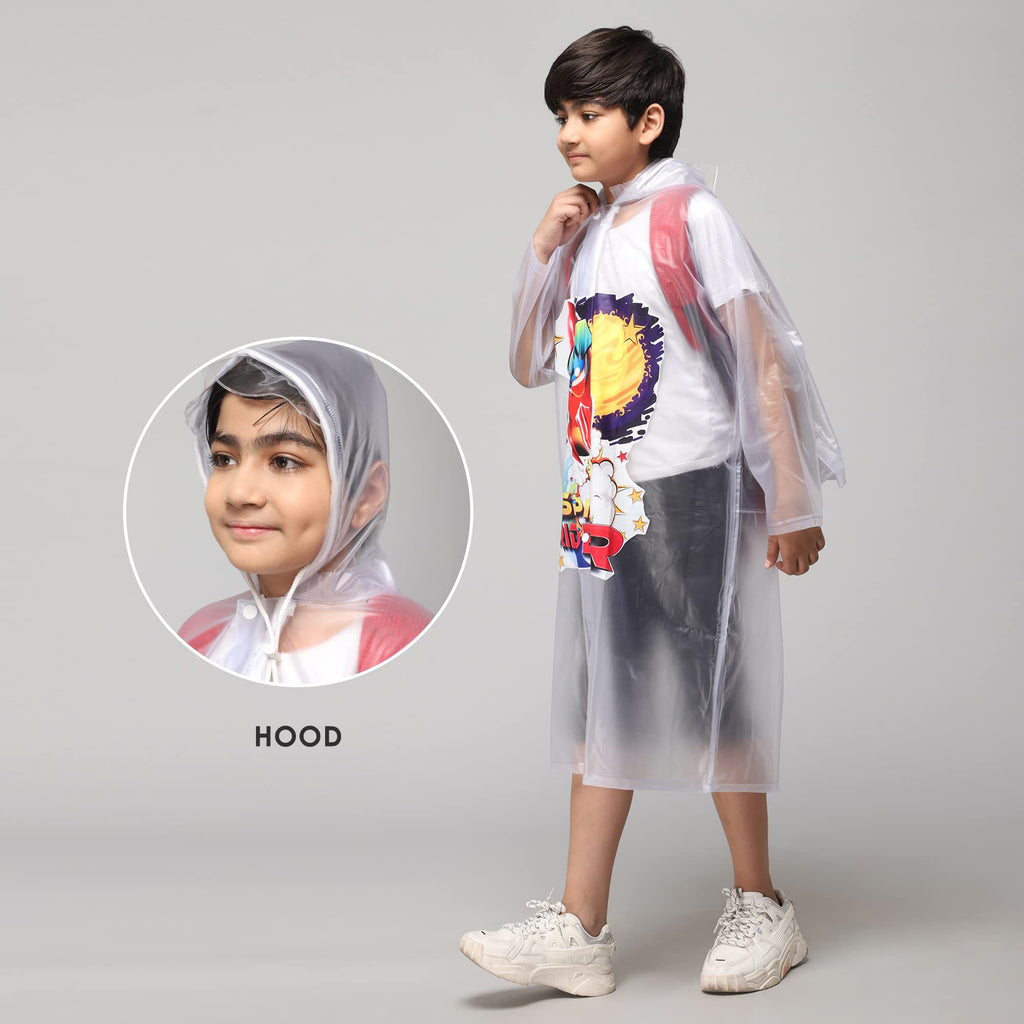 THE CLOWNFISH Toon Caper Series Kids Waterproof PVC Longcoat with ...