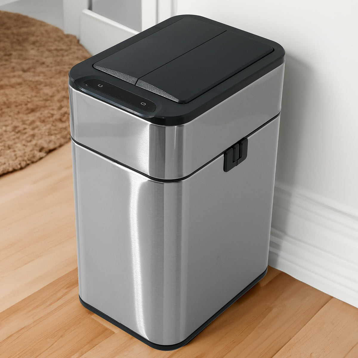 UMAI 15L Stainless Steel Motion Sensor Dustbin For Kitchen | Waterproof Garbage Bin for Home | Garbage Bin For Office | Big Dustbin | Waste Bin For Bathroom- Silver