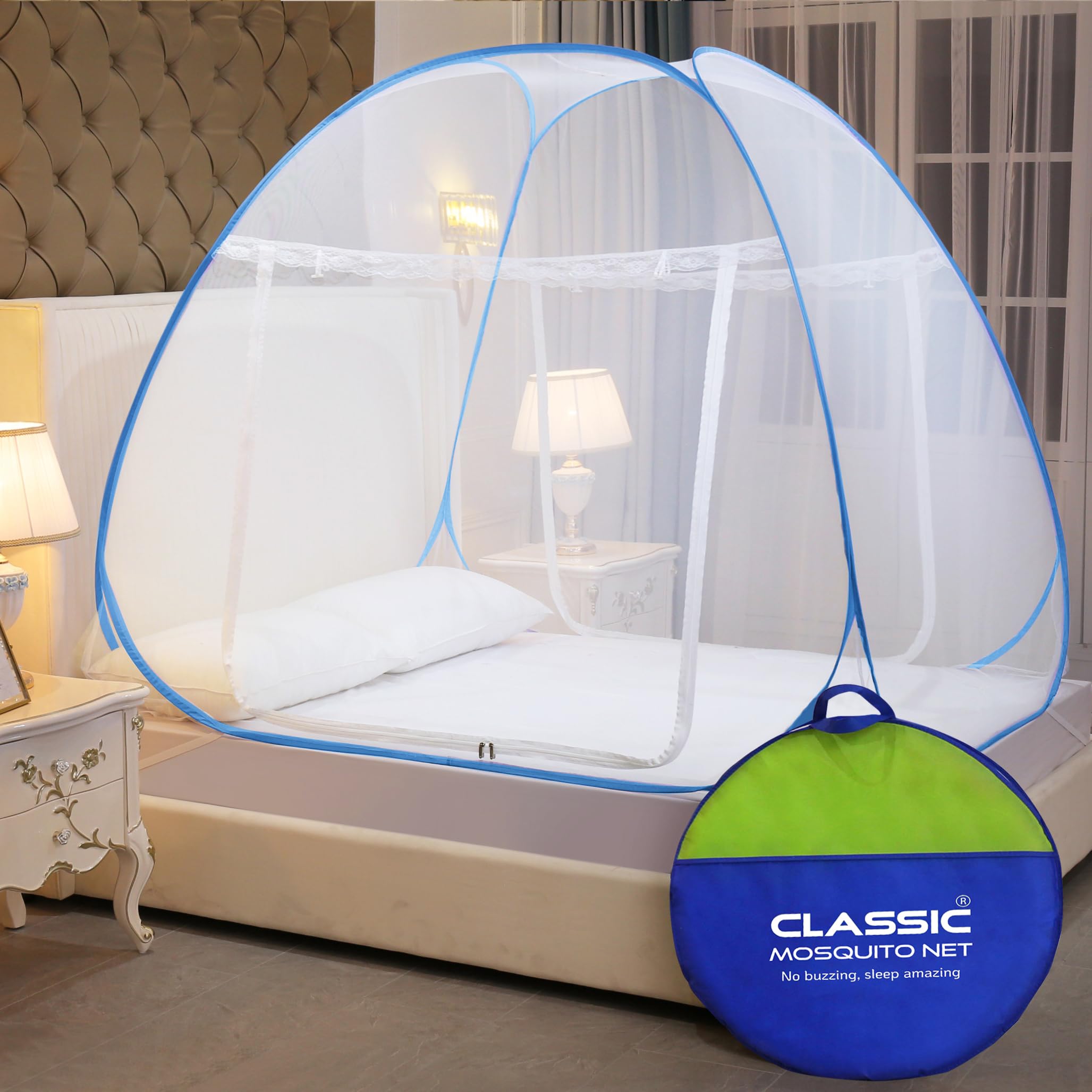 Classic Mosquito Net - Easy Access with Zipper