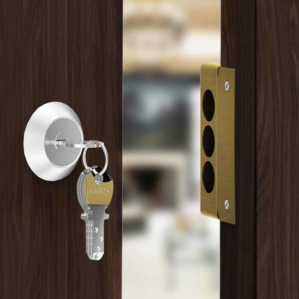 Plantex Heavy Duty Dead Bolt Lock/Rim Lock Set/Trio Lock Dead Bolt for ...
