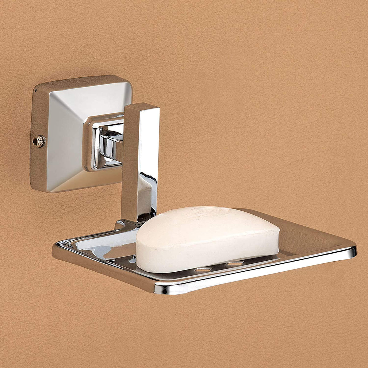 Plantex 304 Grade Stainless Steel Soap Holder for Bathroom/Soap Dish/Soap Stand/Bathroom Accessories - Squaro (Chrome)