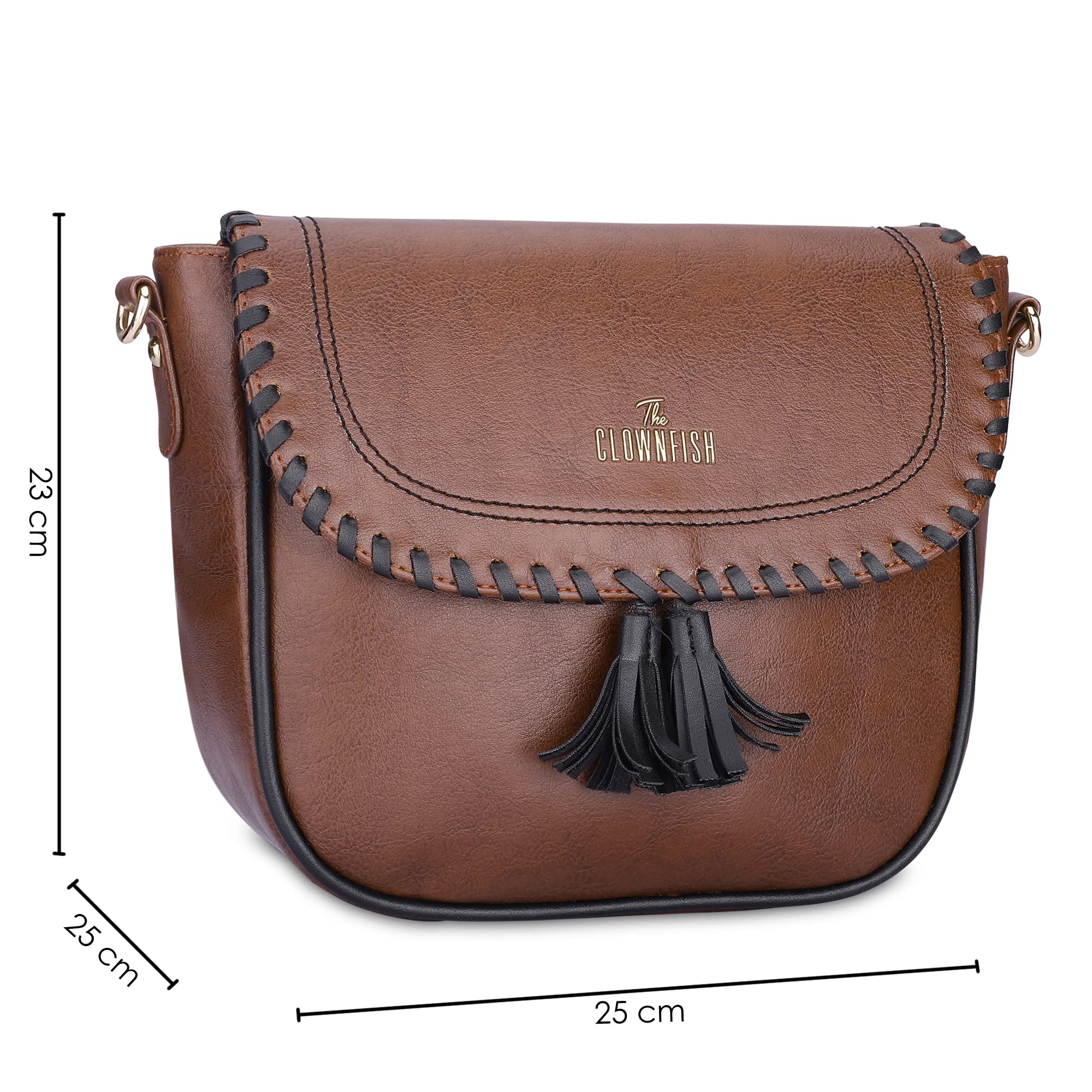 The Clownfish Rochelle Series Faux Leather Sling Bag for Women Snap GlobalBees Shop