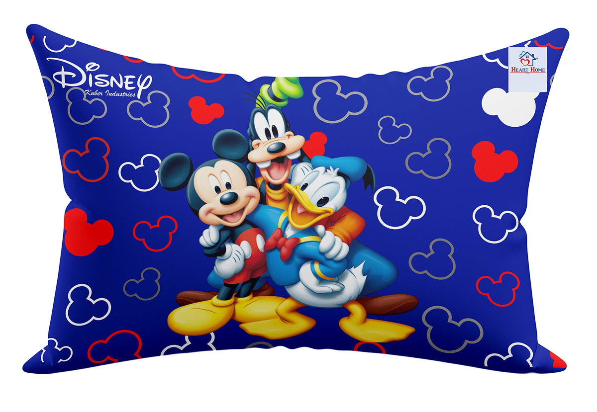 Heart Home Soft Throw Inserts with Microfiber Filled, Full Back & Lumbar Support Decorative Pillow with Disney Printed Cover for Sofa Bed Couch & Chairs,16"x24"(Blue),HHEART015918