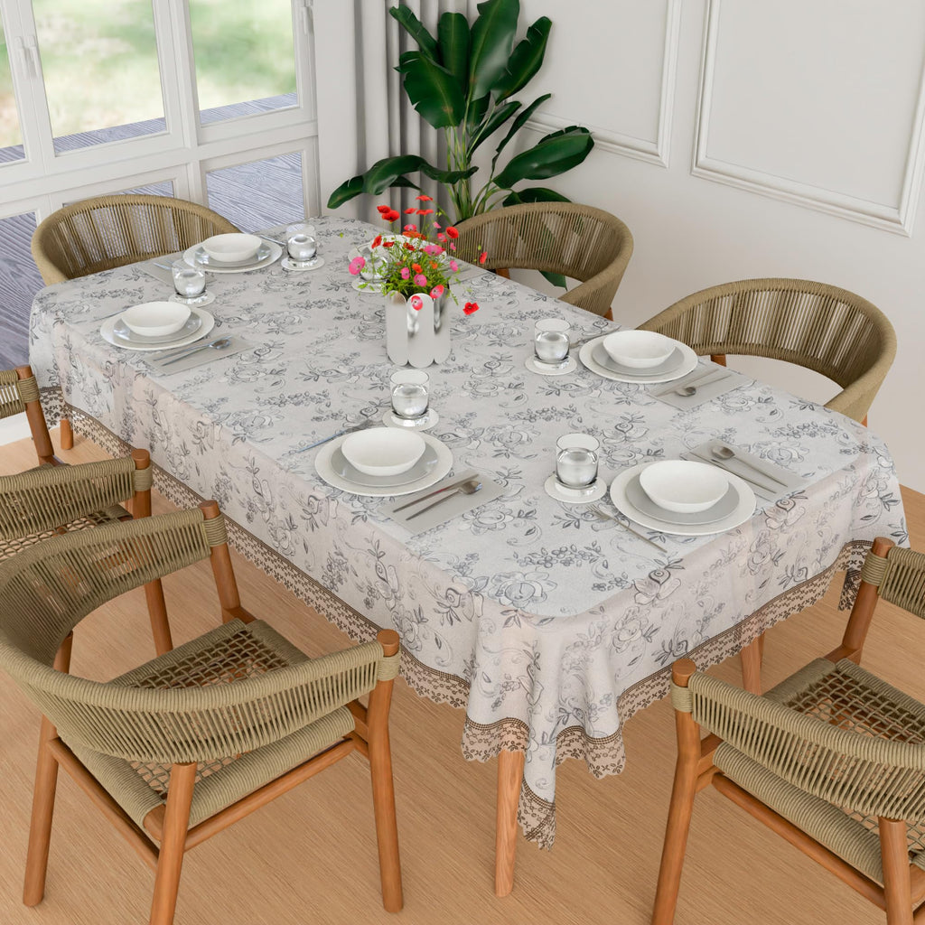 Kuber Industries Dining Table Cover | PVC Table Cover | Brown Embossed ...