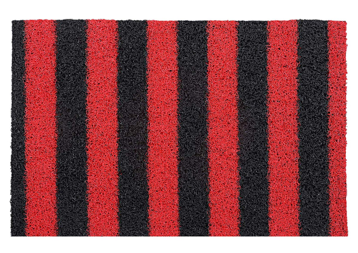 Kuber Industries Rubber Anti Slip 1 Piece Large Size Floor/Door Mat 2x4 Feet (Red & Black) - CTKTC039984