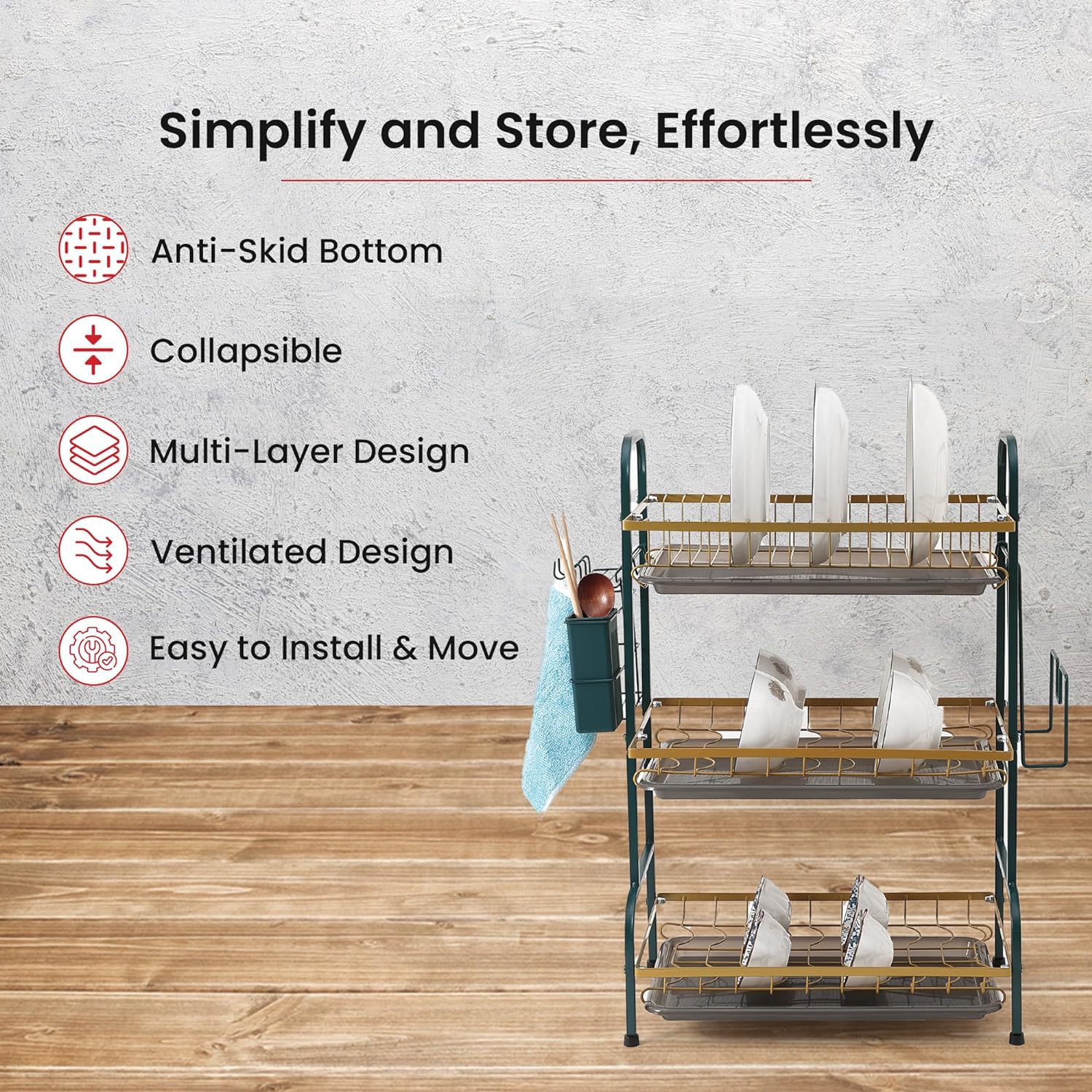 Kuber Industries carbon steel basket - multifunctional kitchen tool