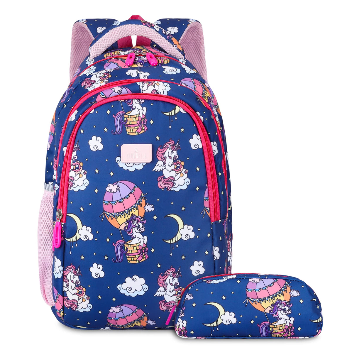 THE CLOWNFISH Scholastic Series Printed Polyester 30 L School Standard Backpack With Pencil Pouch School Bag Daypack Picnic Bag For Boys & Girls Age 8-10 Years (Royal Blue)