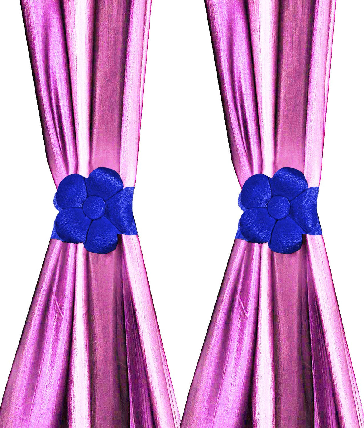 Kuber Industries Velvet 2 Pieces Curtain Tie Back Tassel Set (Royal Blue) CTKTC33453