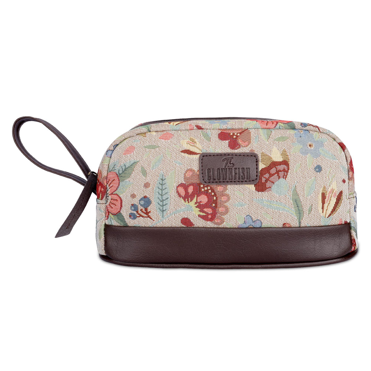 The Clownfish Travel Pouch Toiletry Bag Shaving Kit Bag for Men Toiletry Bag for Women Toiletry Bag for Men Travel Kit for Men Travel Pouch for Men Travel Kit Jolly Series (SkyBlue-Floral)