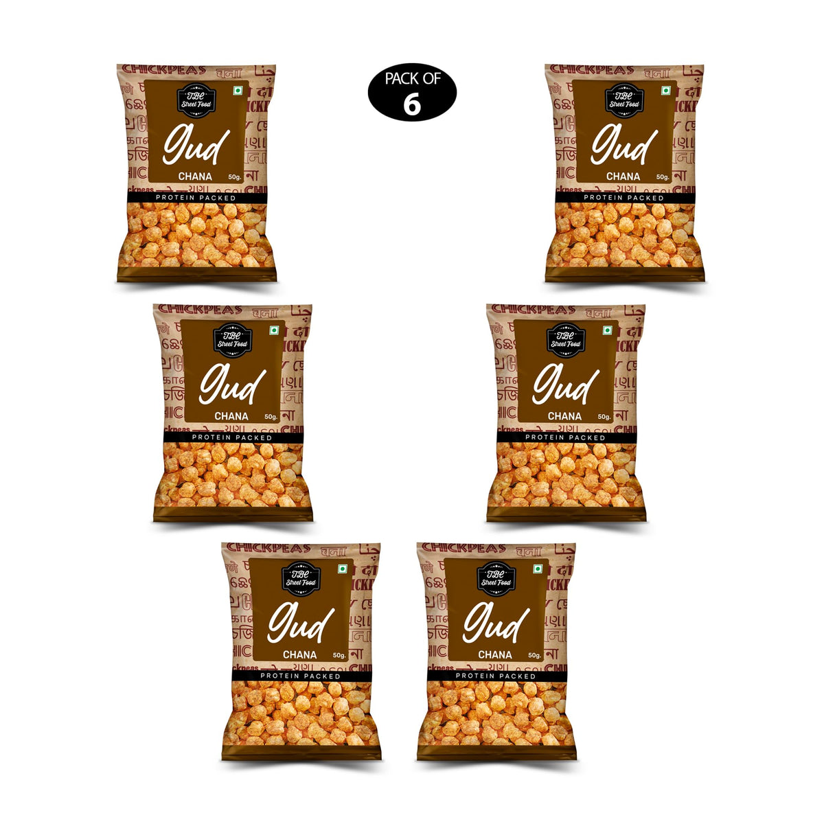 The Butternut Co. Gud Chana - 50g x 6 Packs