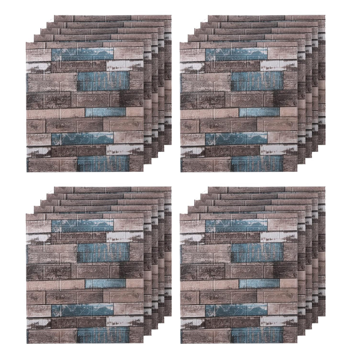 Kuber Industries Foam Brick Pattern 3D Wallpaper for Walls|Soft PE Foam|Easy to Peel, Stick & Remove DIY Wallpaper|Suitable on All Walls|Set of 5 Sheets,70 cm X 70 cm (Pack of 4)