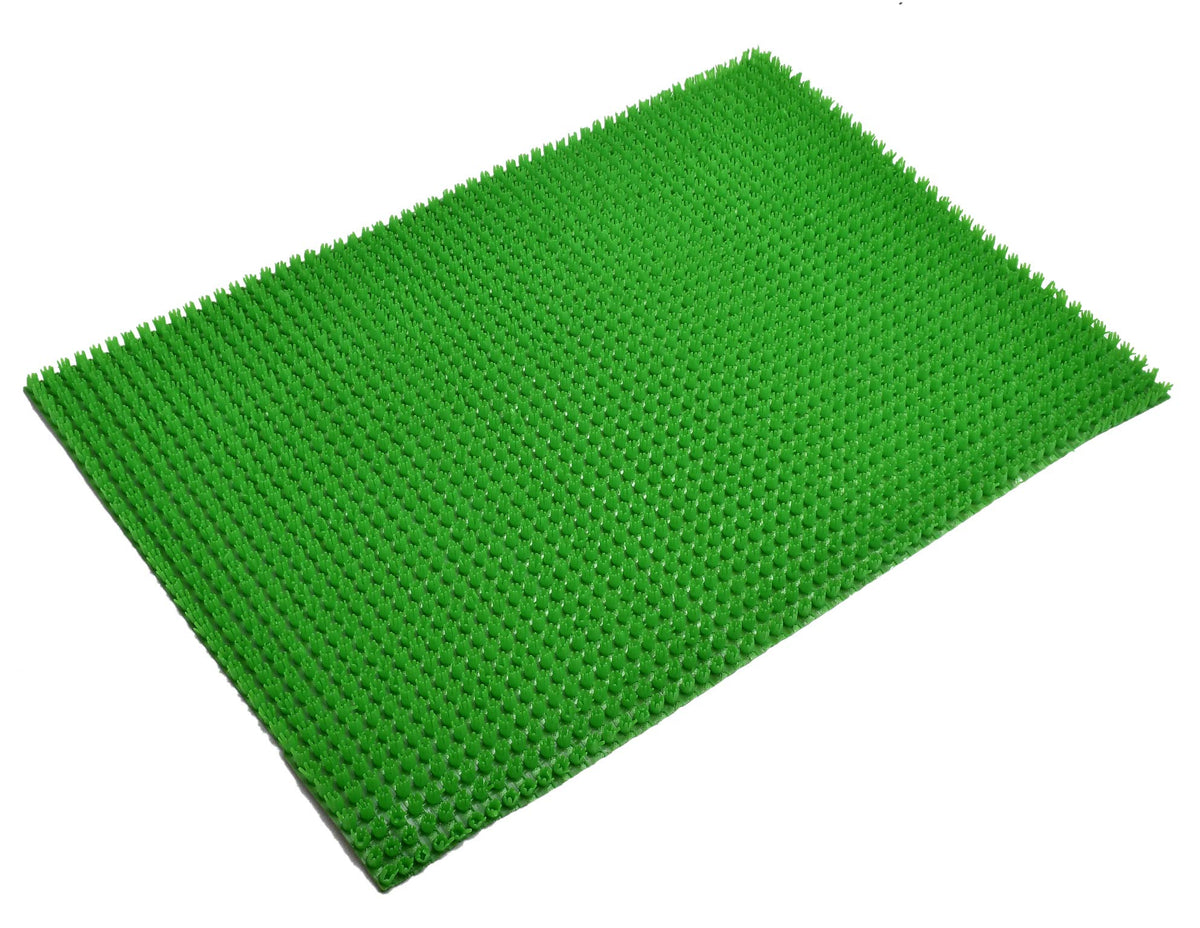 Heart Home HEART01095 PVC Thick Door Dirt Rub Off Clean/Thorn Door Mat, Dust Remover Footwear for Offices, Hotel, Restaurant, Home, Shop (Green, Standard)