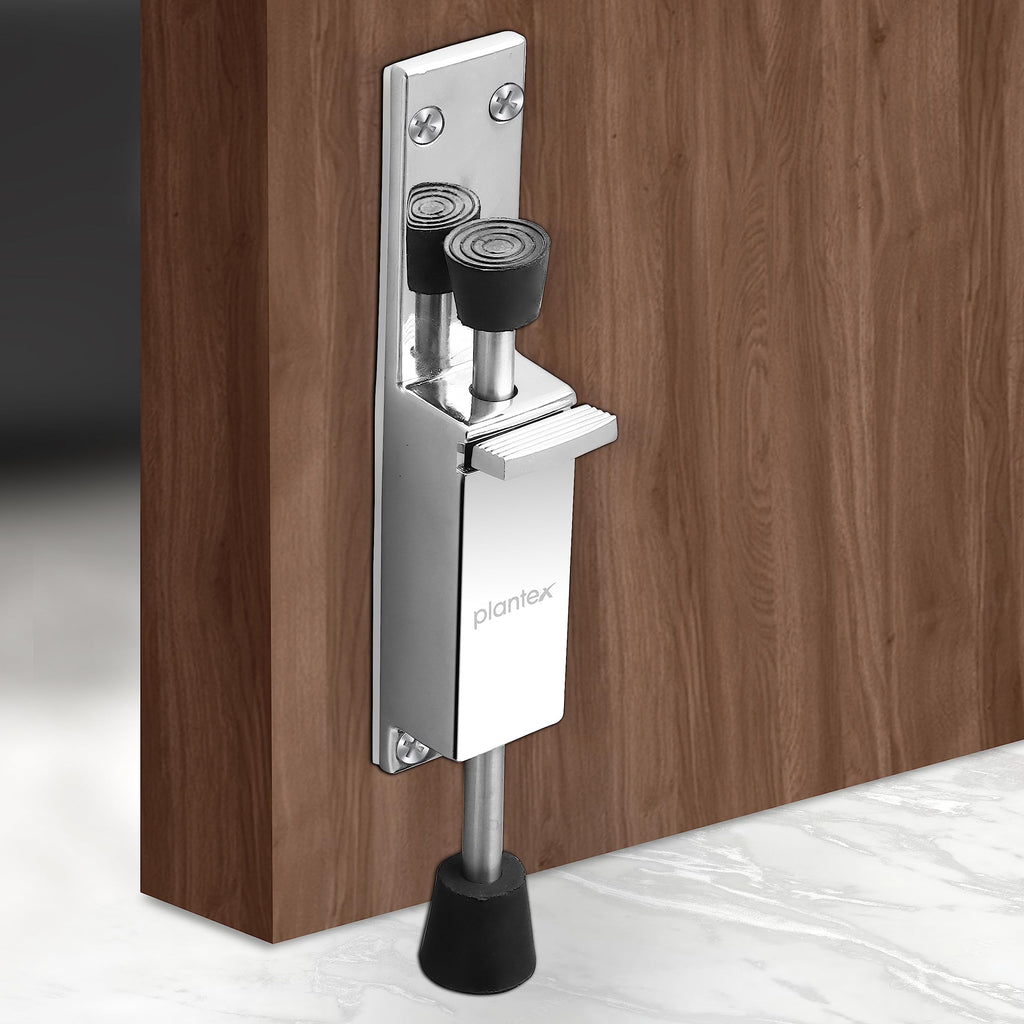 Spring Loaded Racking Stopper Plantex Kick Down Door Stopper Spring Loaded Telescopic Step On/Off ...