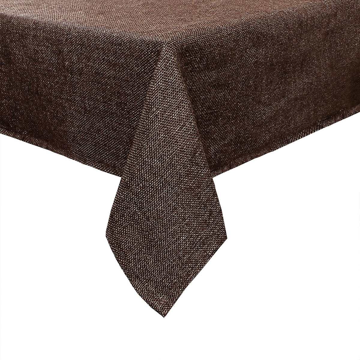 Kuber Industries Center Table Cover|Table Cover 4 Seater|Solid Design|Jute Table Cloth(Dark Brown)