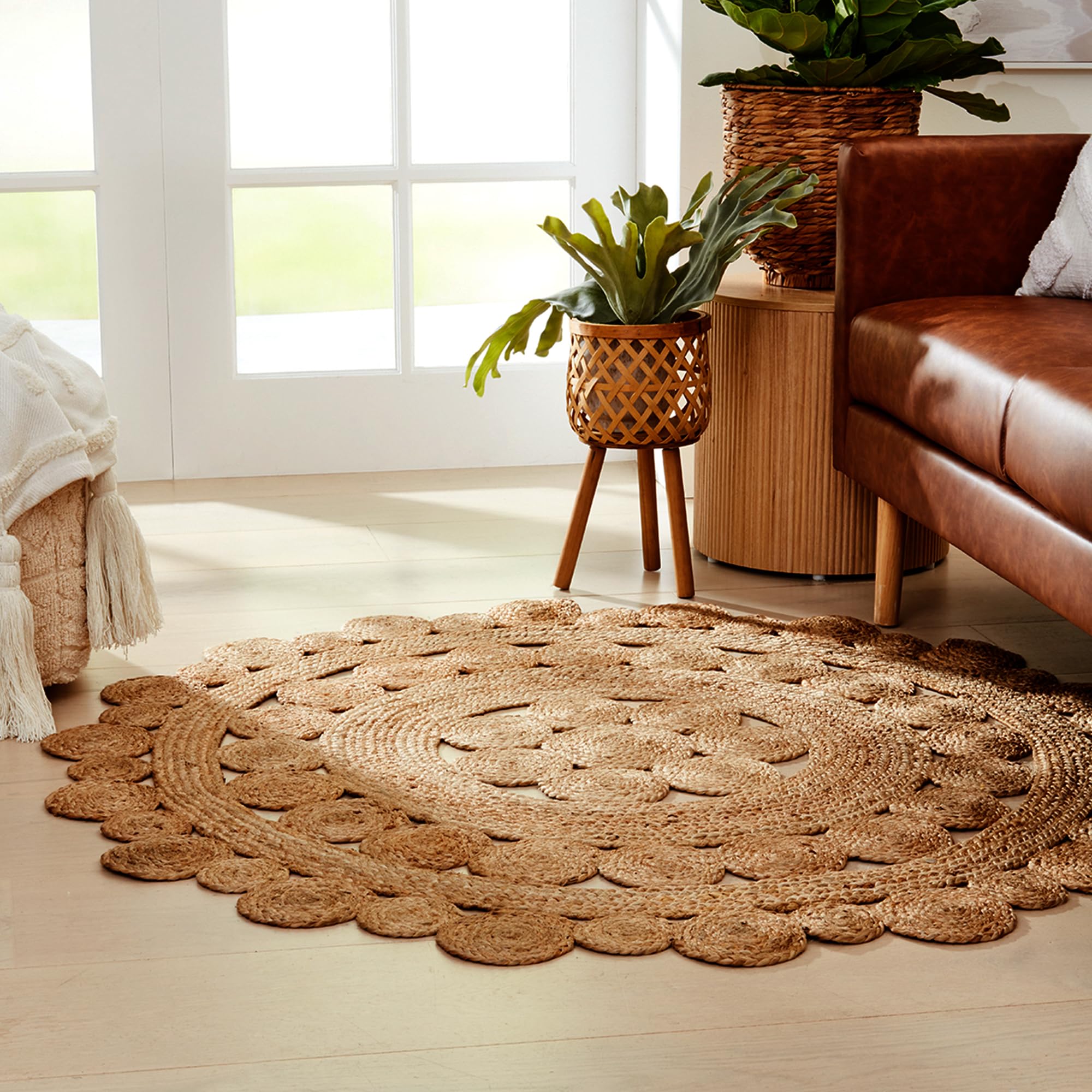 Anko Decor Jute Round Rug - Dining Area Accent