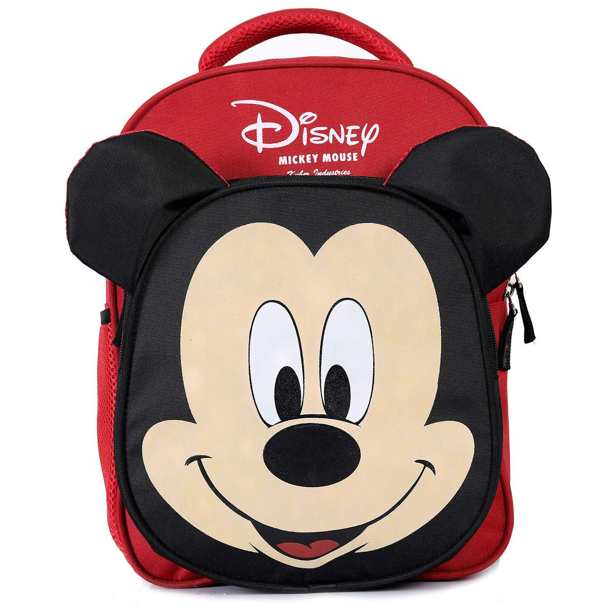 Kuber Industries Disney Mickey Mouse Print School Bag/Backpack|Solid Disney Print & Waterproof Polyester Material|2 Comparment with 2 Front Pockets|Size 28 x 17 x 36 CM (Black)