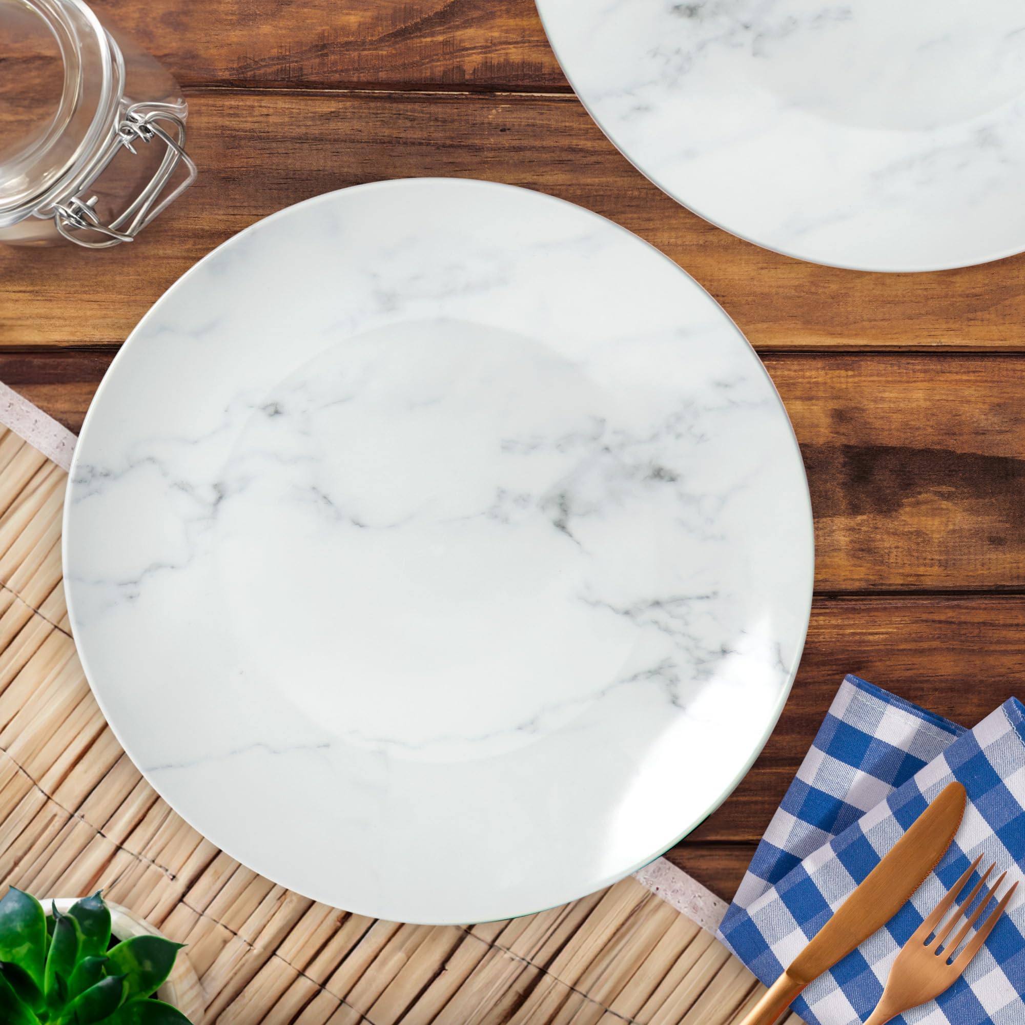 Anko marble look dinner plate - elegant dining