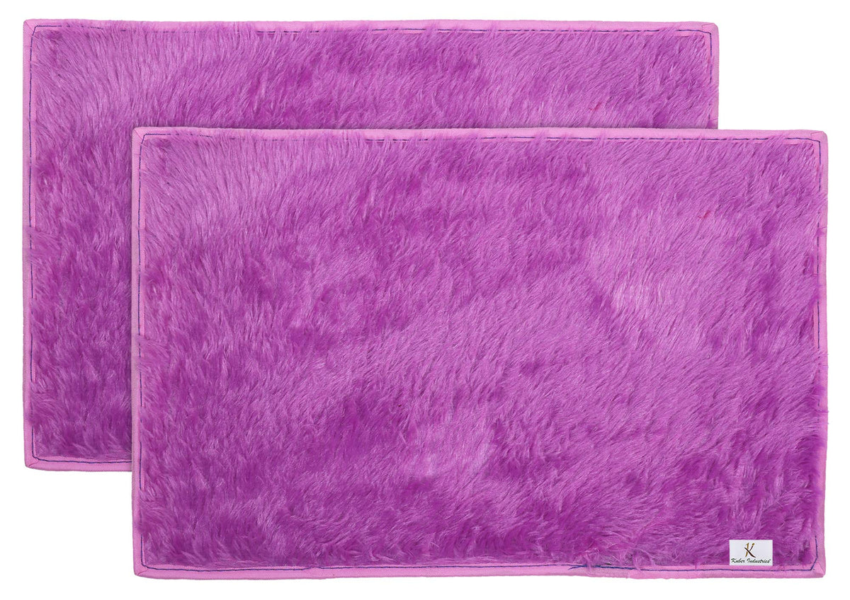 Kuber Industries Door Mat (Purple, Microfiber, 56x37 cm) (KUBQMART011484)