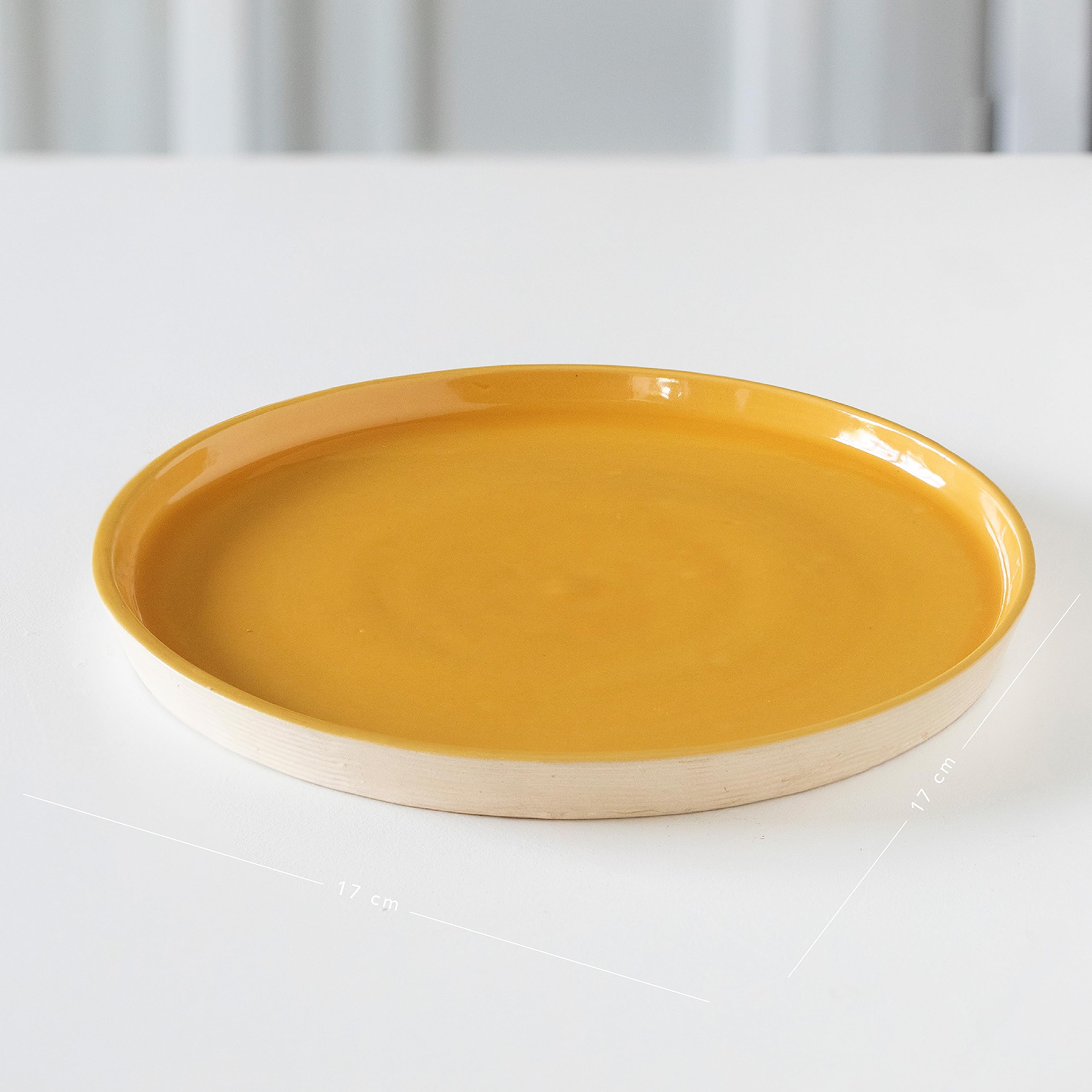 Ellementry Amber Love Ceramic Plate - Beautiful table decor