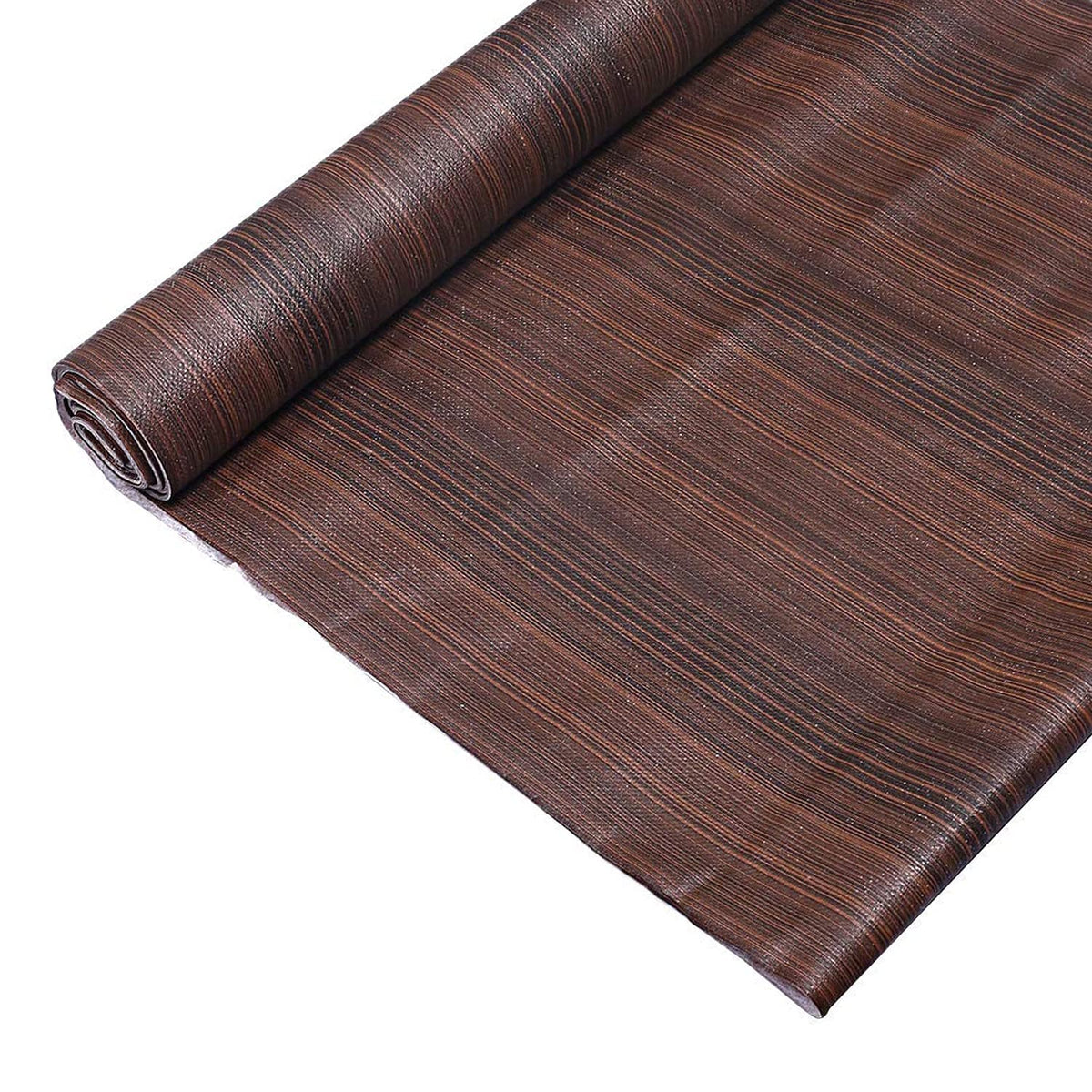 Kuber Industries Kitchen Drawer/Cabinet Shelf Mat|Wooden Design with PVC Material|Adjustable Size 10 Mtr Roll (Dark Brown) -CTKTC32152, Polyvinyl Chloride