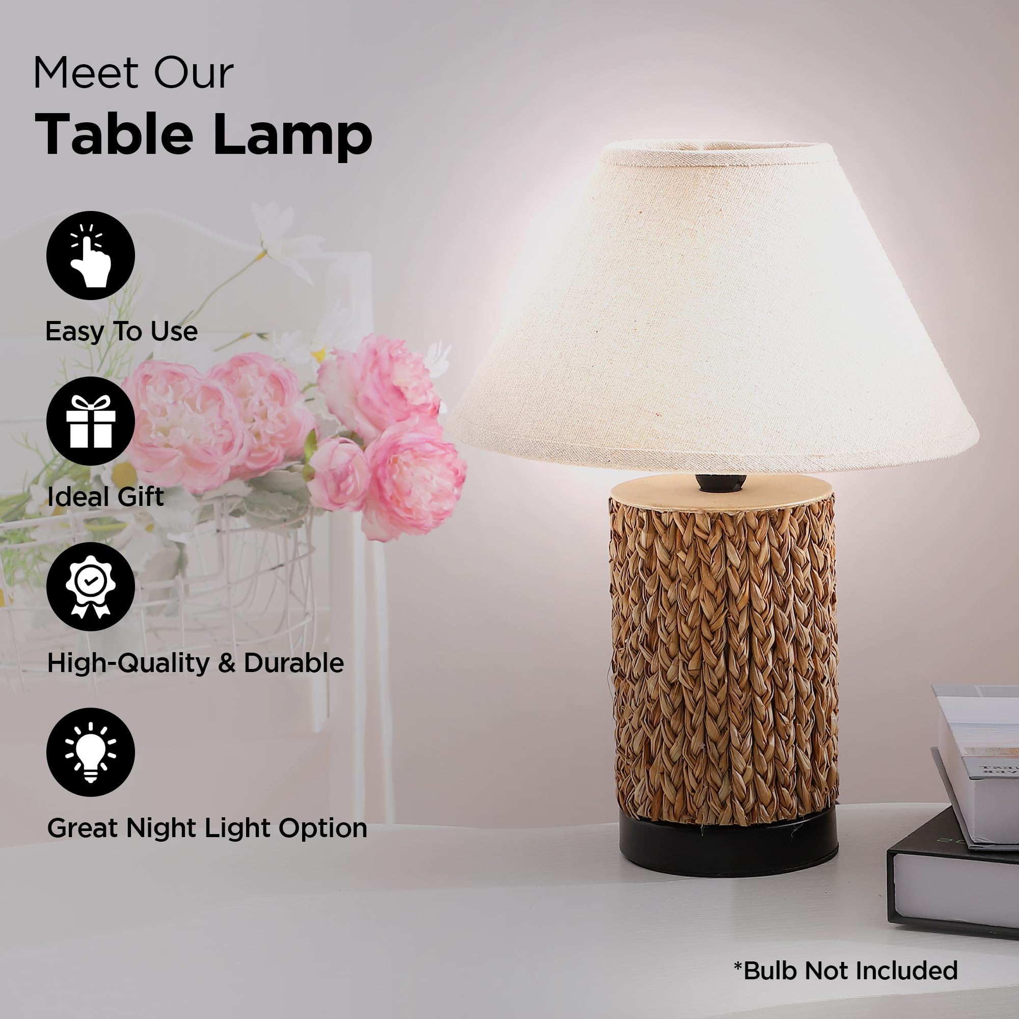 UMAI Table Lamp for Study (30cm) Table Lamp for Bedroom Study Table  Lamp for Students Table Lamp for Living Room Home Decor Items Night  Lamp