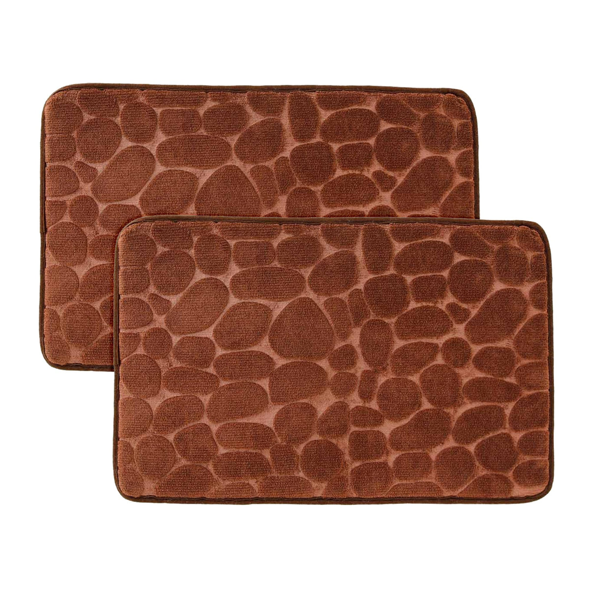 Kuber Industries Stylish DoorMat With Leopard Print Design|Super Absorbent & Comfortable|Anti Skid Bathroom Mat|Multi-Utility Mat for Living Room,Bedroom & Other Spaces|SZ-01|40x60cm,Brown (Pack Of 2)