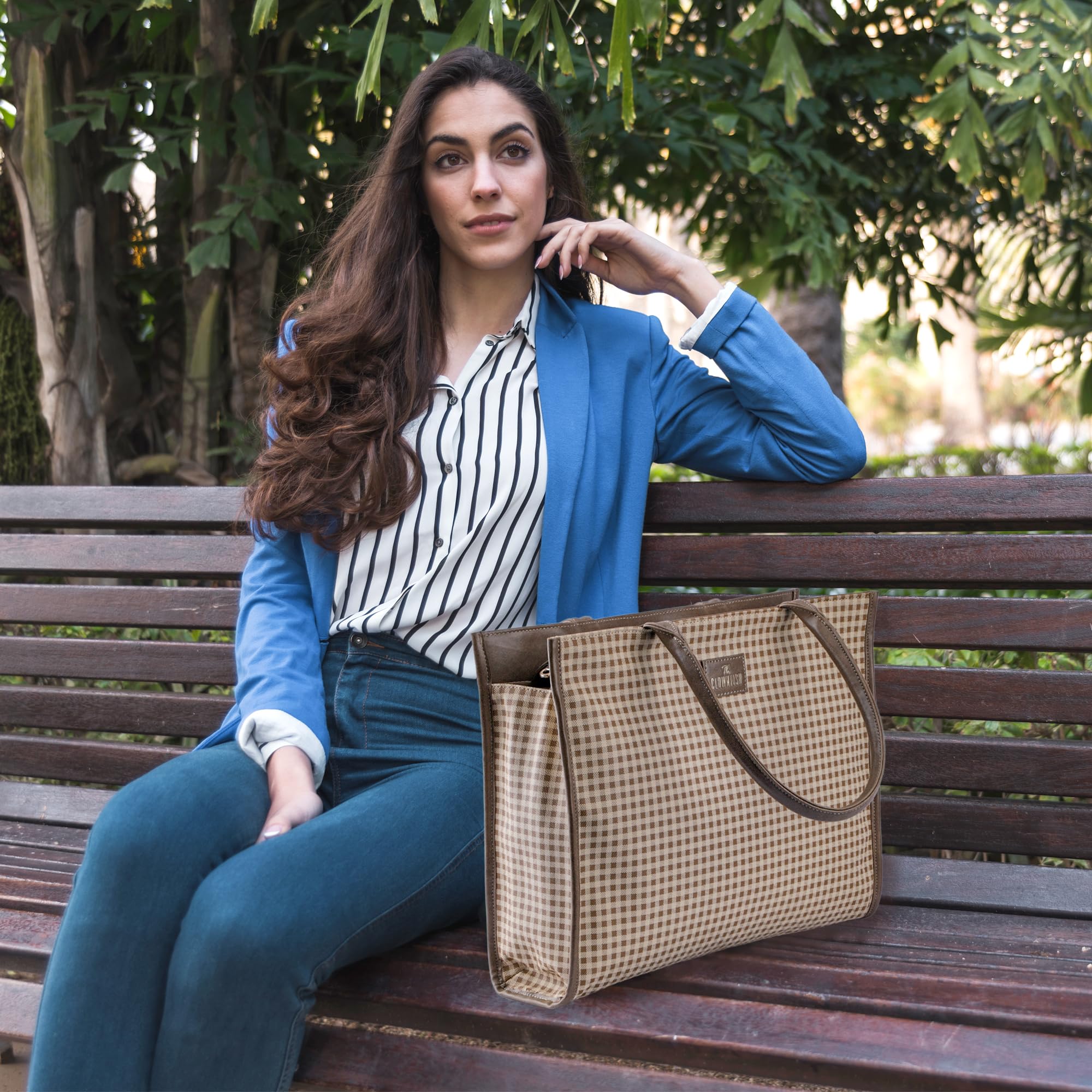 Moda Collection Faux Leather Handbag Laptop Tote Office Bag