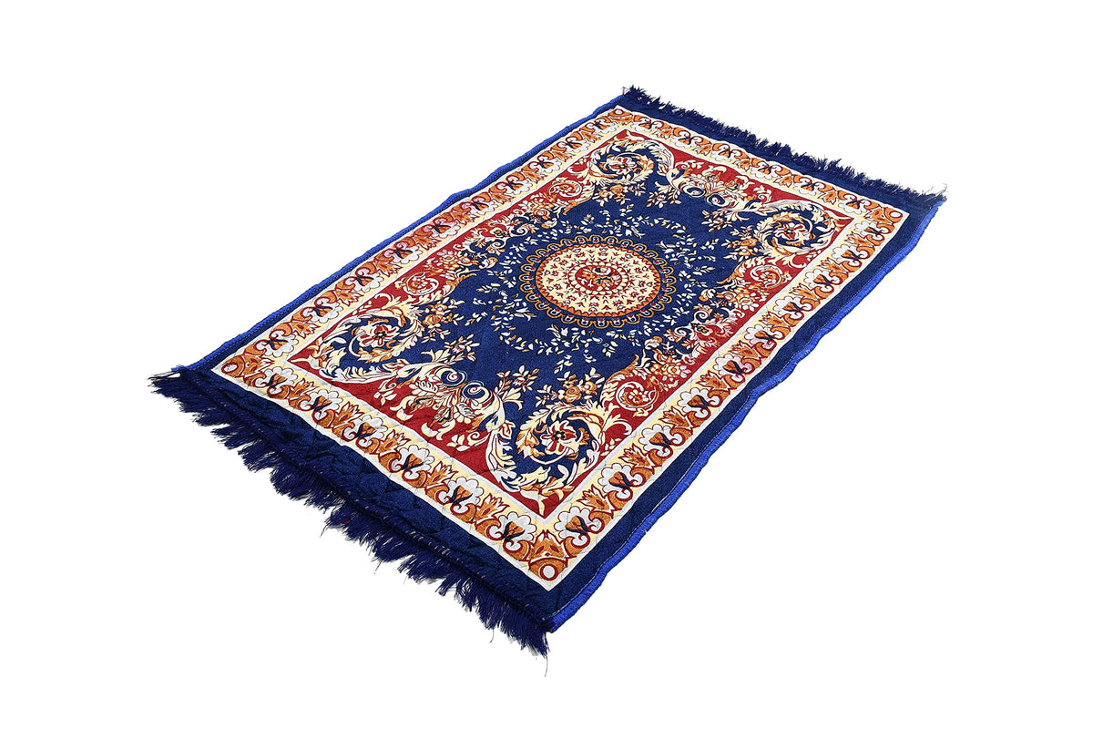 Heart Home Super Soft Area Rugs Silky Smooth Rectangular Bedroom Mats for Living Room Kids Room Baby Room Dormitory Home Decor Carpet-4 X 2 Feet (Blue) (Model Number: Hs_36_Hearth018359)