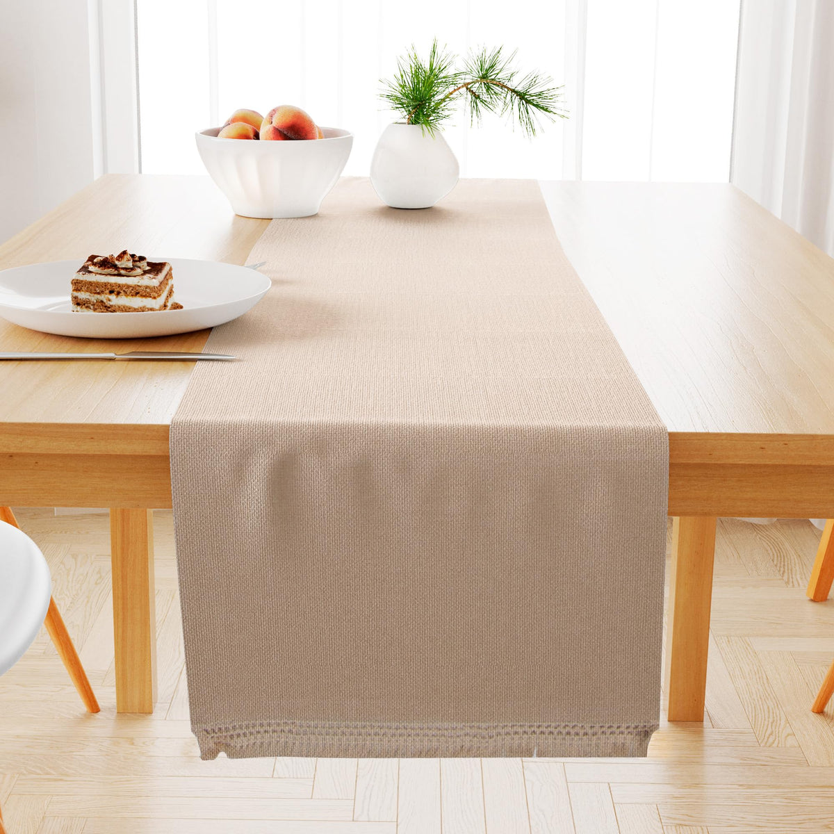 Anko Natural Linen Look Table Runner - 100% Cotton | 175cm x 60cm | Formal & Casual Dining | Stylish and Durable Placemats & Centerpieces| Heat Resistant Dining Coffee Center Runner for Home Decor|