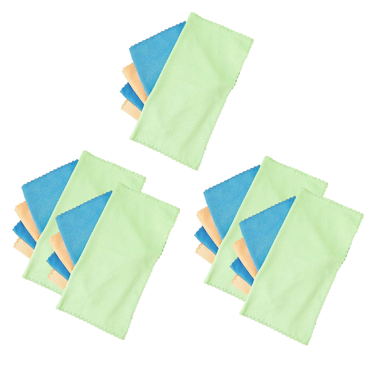 Kuber Industries Pack of 5 Scrubber for Kitchen|Multi-Purpose Microfiber Kitchen Cleaning Cloth with Fish Scales|Glass Cleaning Cloth|Polishing & Scrubbing|Scratcher & Lint Free |YLG4041|Multicolor