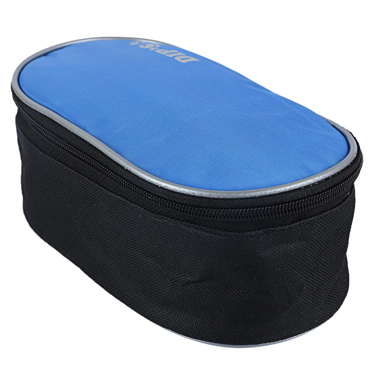 Kuber Industries Lunch Bag|Lunch Box Cover Bag Only|Lunch Tote Bag|Kids Lunch Bag (Blue & Black, Polyester)
