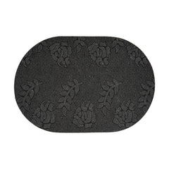 Kuber Industries Oval Bathmat | Soft Anti Skid Door Mat | Non Woven Floor Mat for Home | Non-Slip Mat for Shower-Bathtub | HY081 | Blue