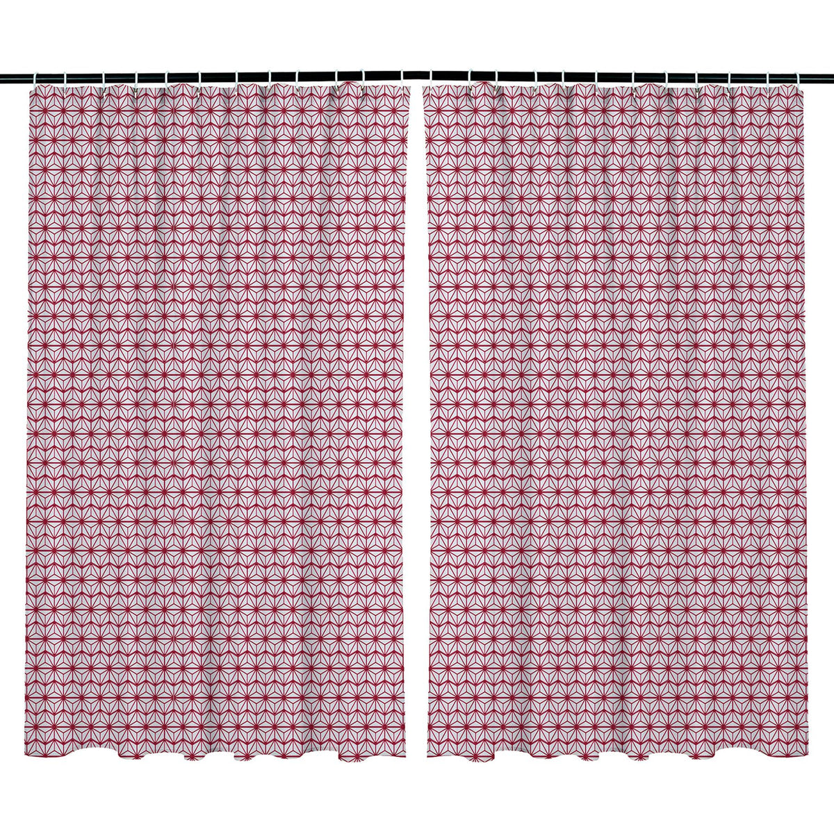 Kuber Industries Shower Curtain | PVC Shower Curtain with Hooks | Shower Curtain for Bathroom | AC Shower Curtain | Self Star Bathroom Shower Curtain | 7 Feet | Pack of 2 | Brown