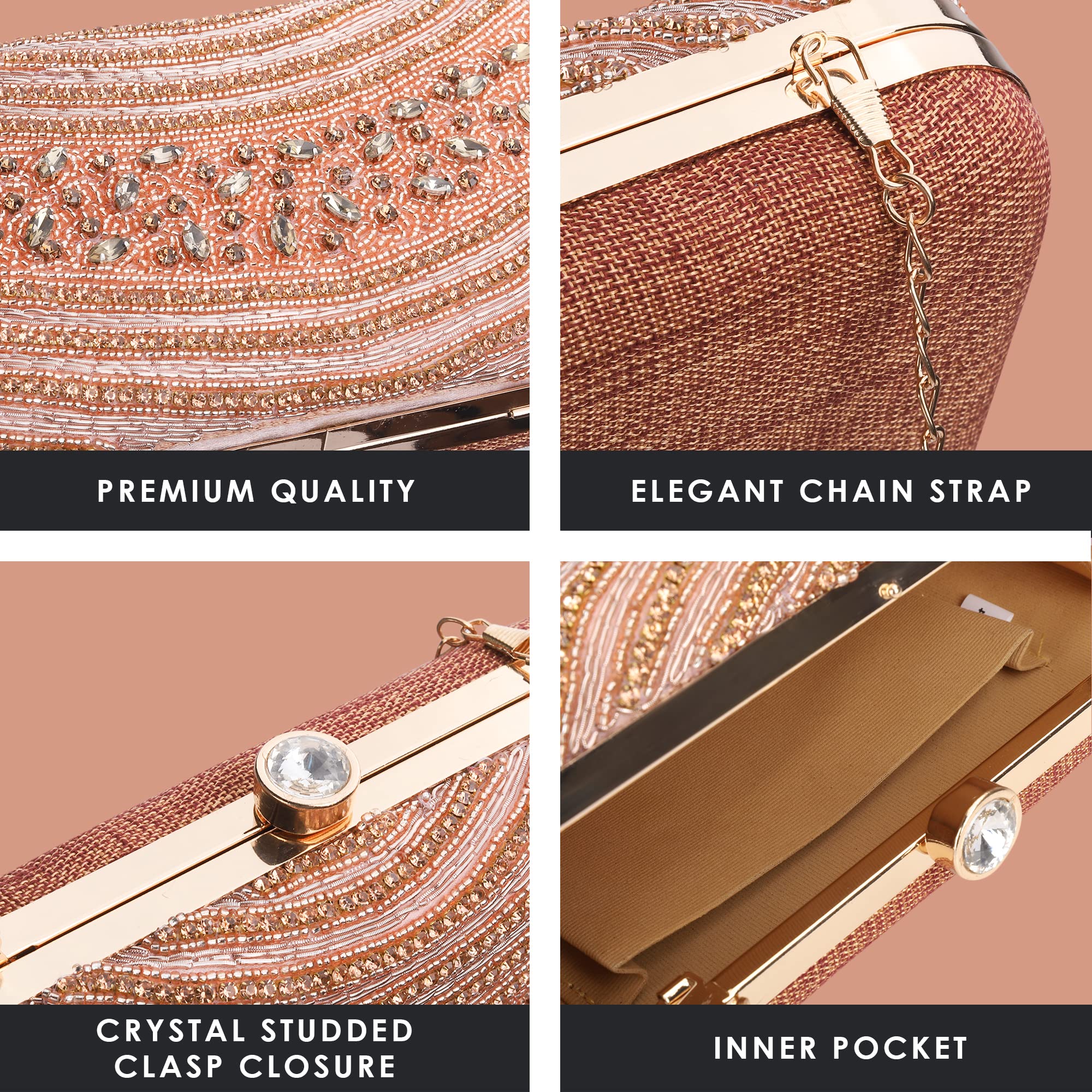Clownfish Emerald Clutch - Stylish evening bag for women