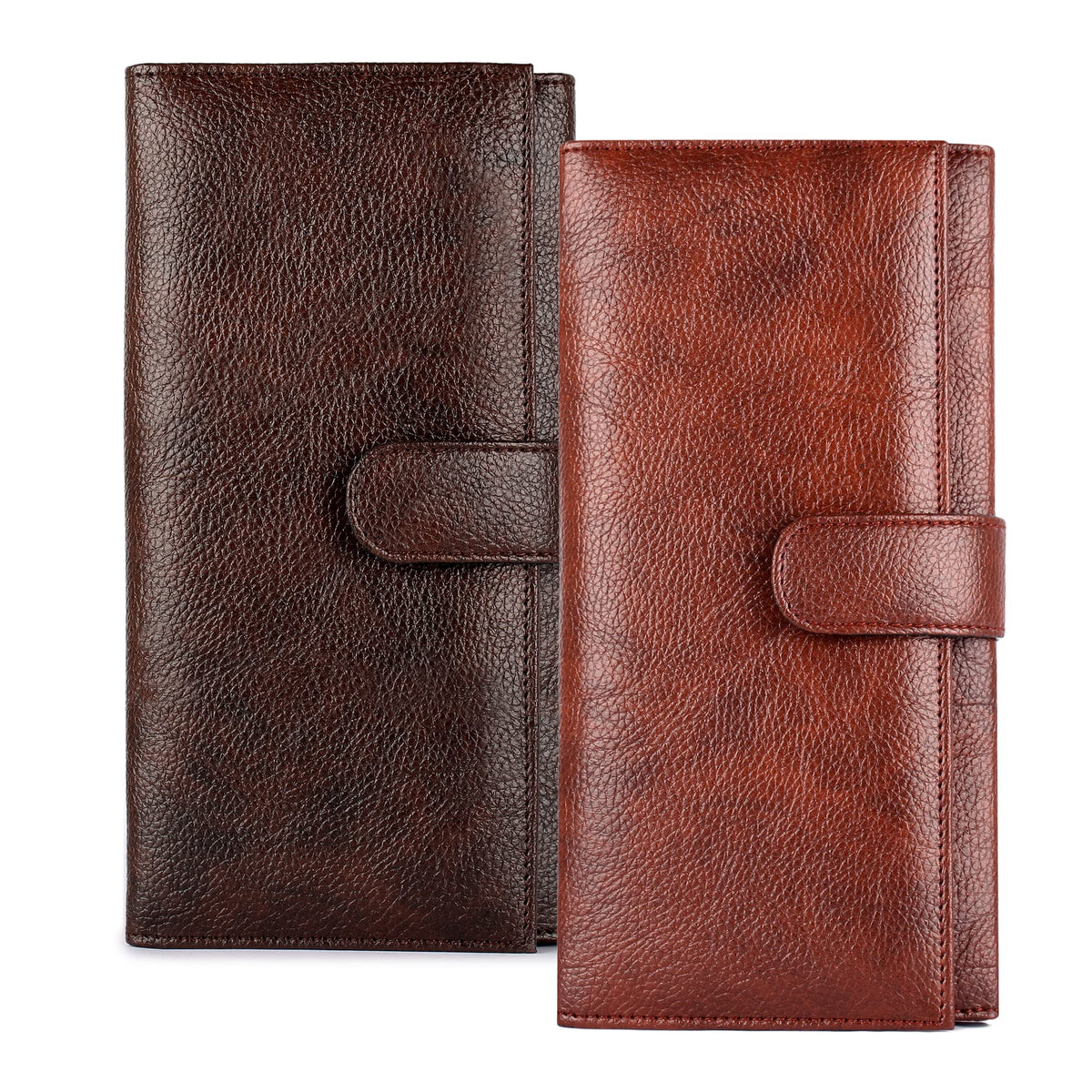 THE CLOWNFISH Combo of 2 Passport Wallets (Tan, Dark Brown)