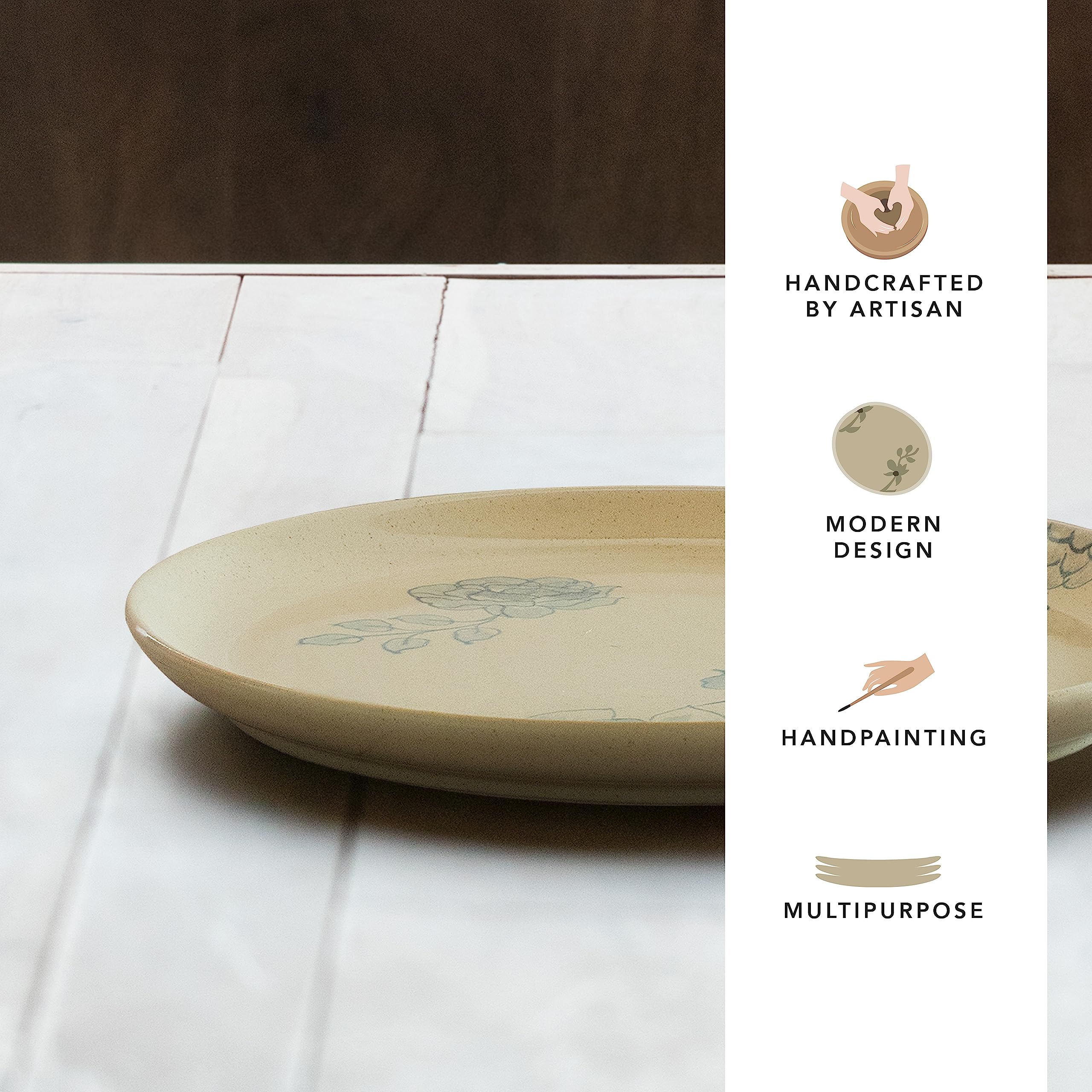 Ellementry Ceramic Dinner Plates - Perfect for everyday use