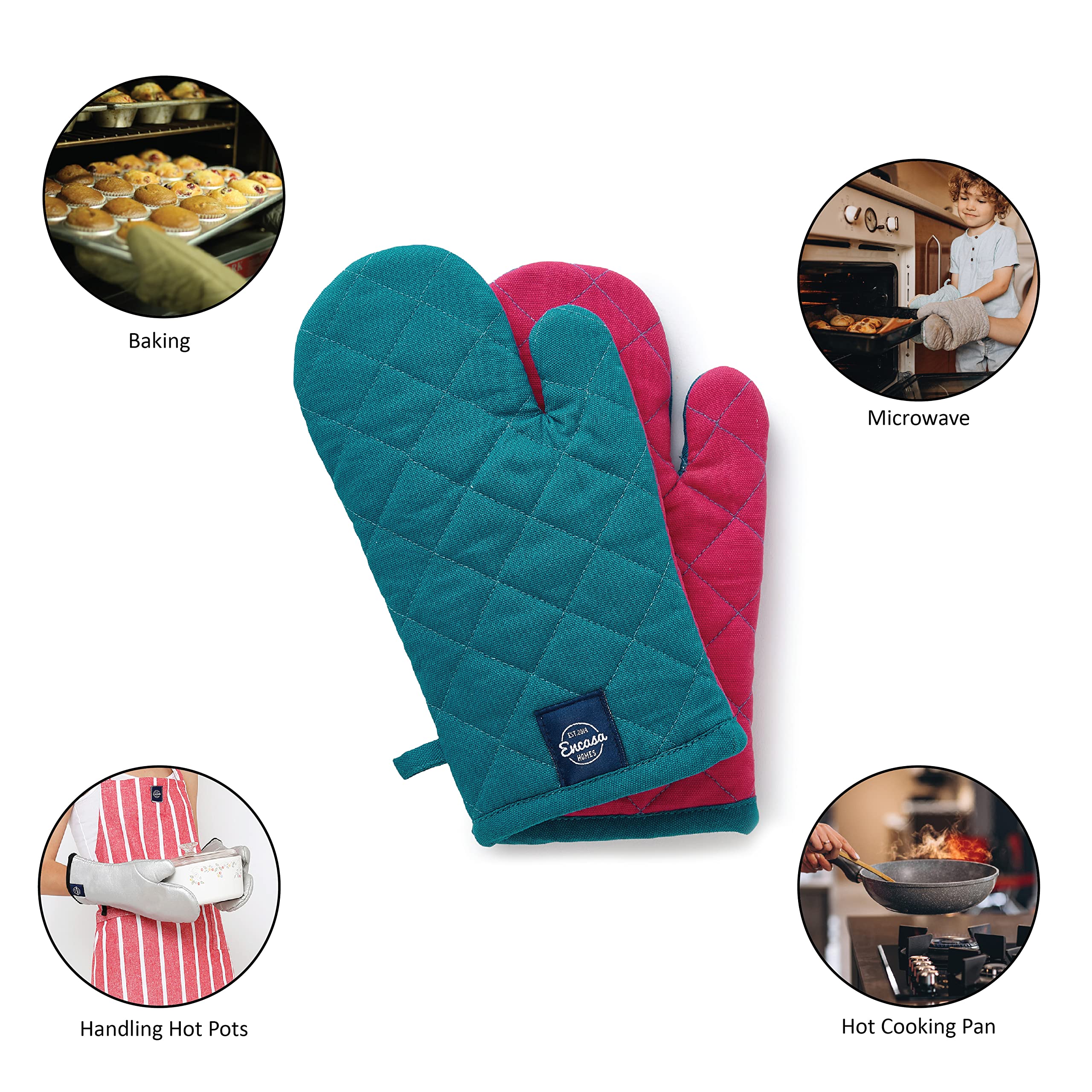 Encasa heat resistant gloves - baking essentials