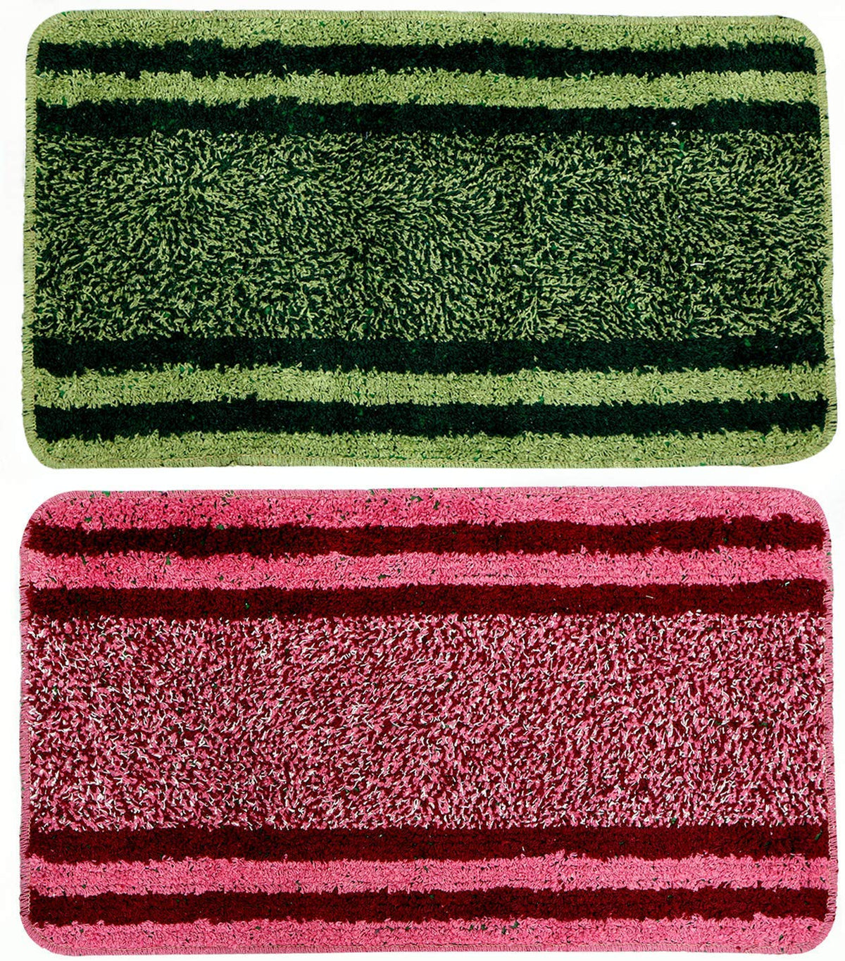 Kuber Industries Rectangular Design Soft Cotton 2 Pieces Door Mat (Multi)-CTKTC32503