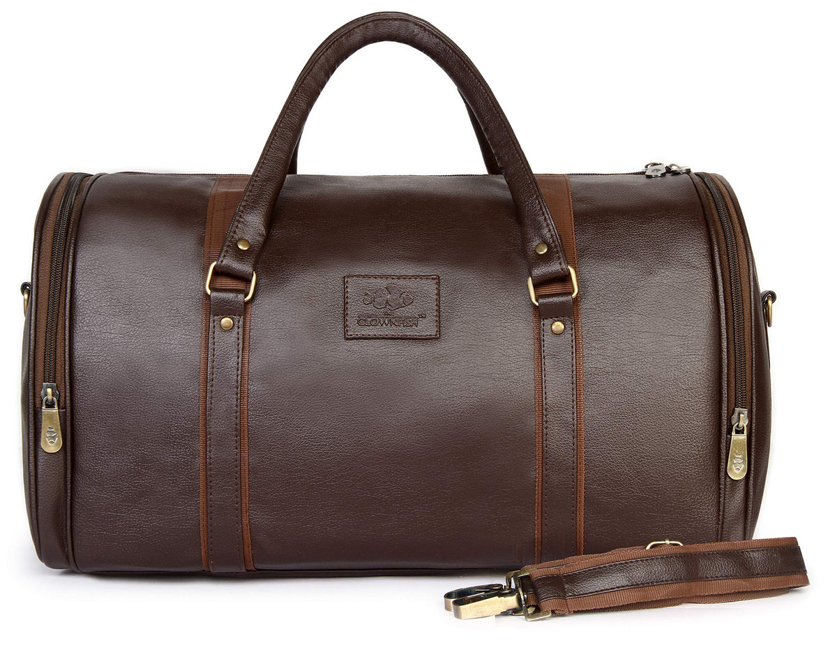 The Clownfish Gypsy Synthetic 47 cms Brown Travel Duffle Bag Weekender Bag