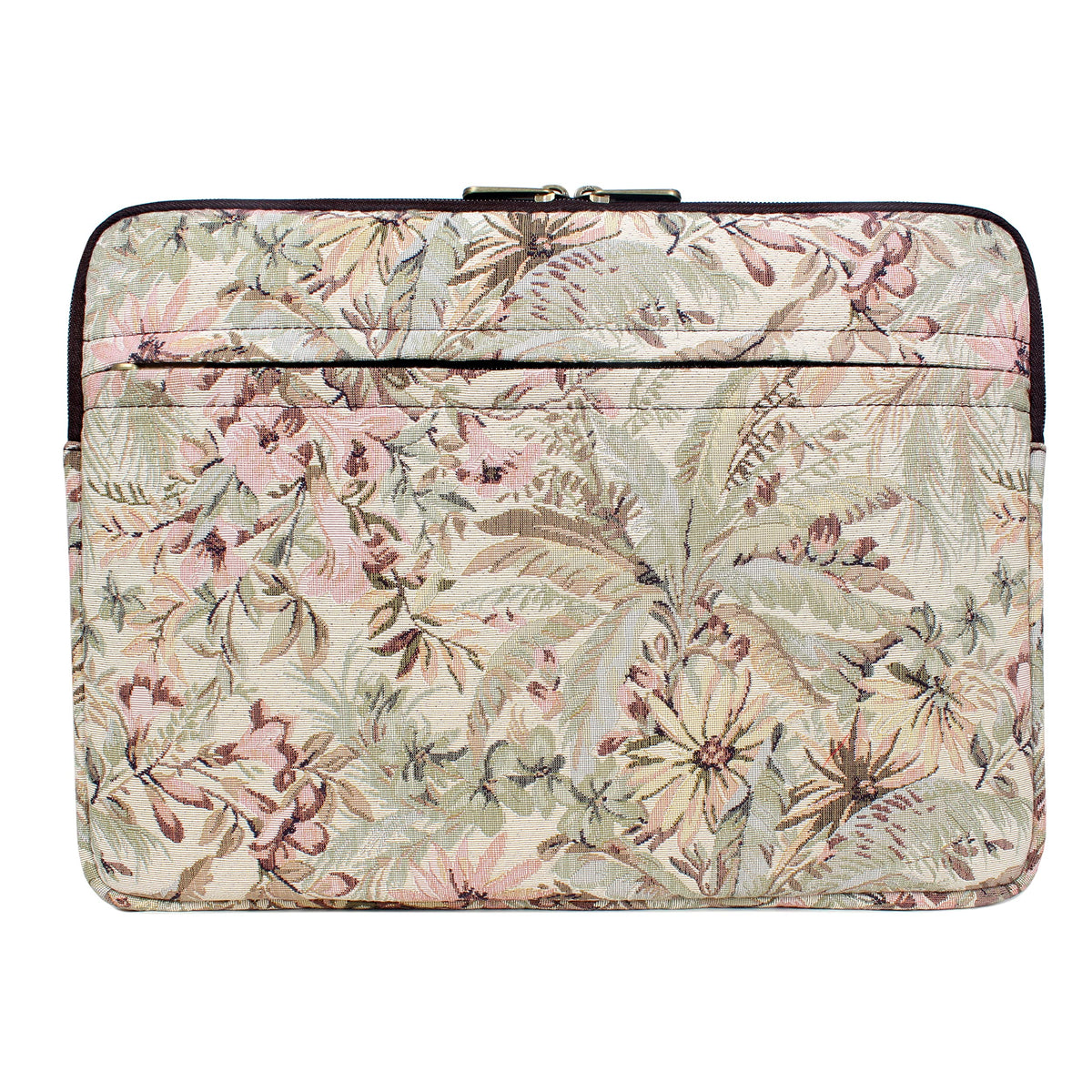 THE CLOWNFISH Swift Tapestry Fabric Unisex 14 Inch Tablet Case Laptop Bag (Beige)