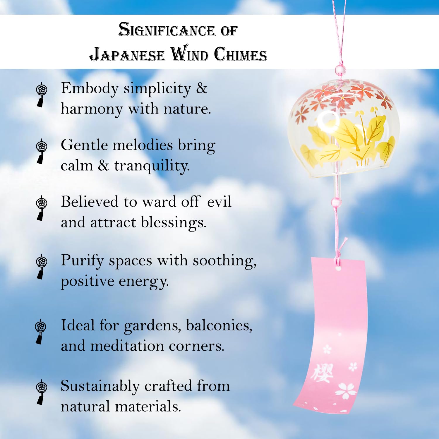 Ekhasa Japanese Wind Chimes - serene garden ambiance