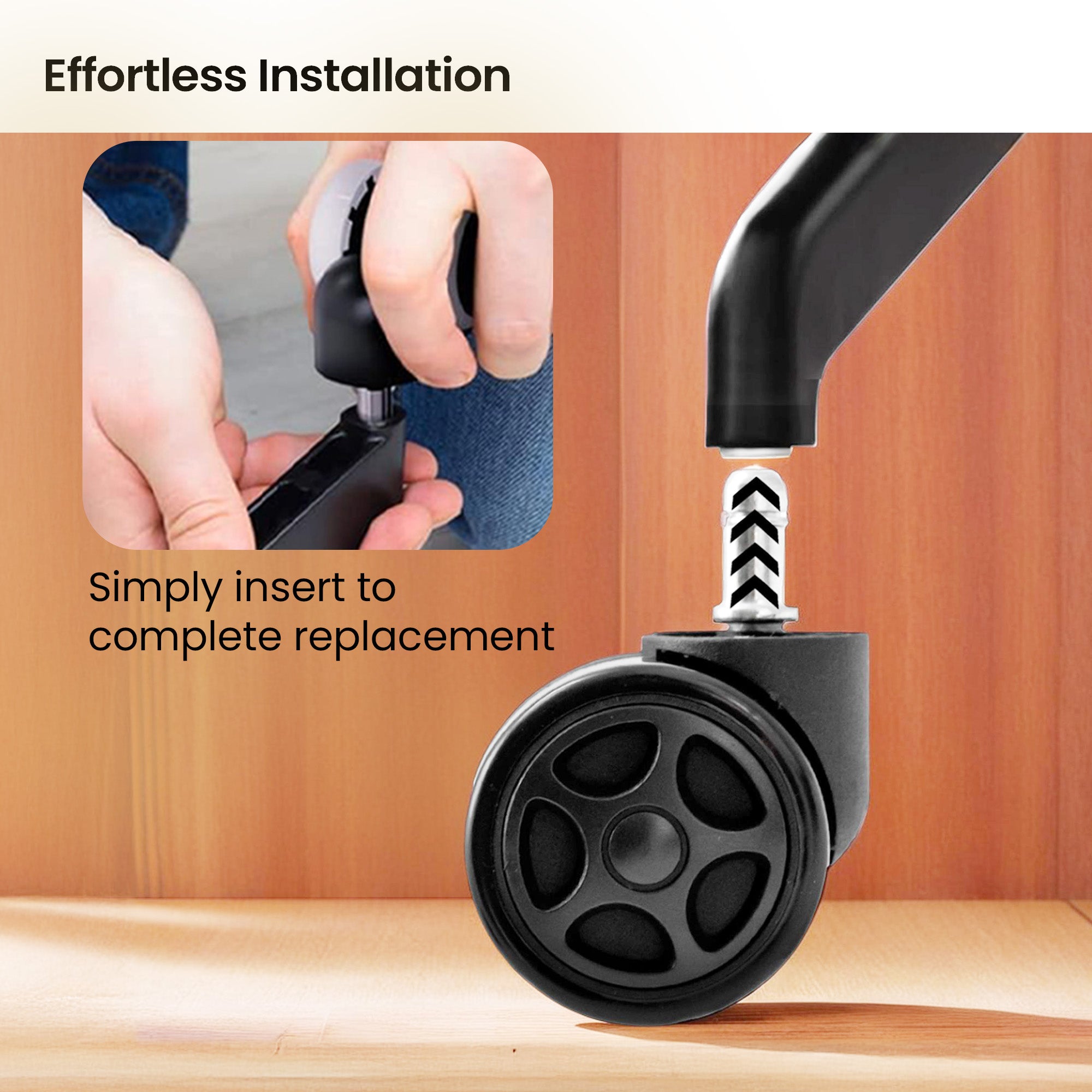 SAVYA HOME desk chair wheel - Easy installation for home office